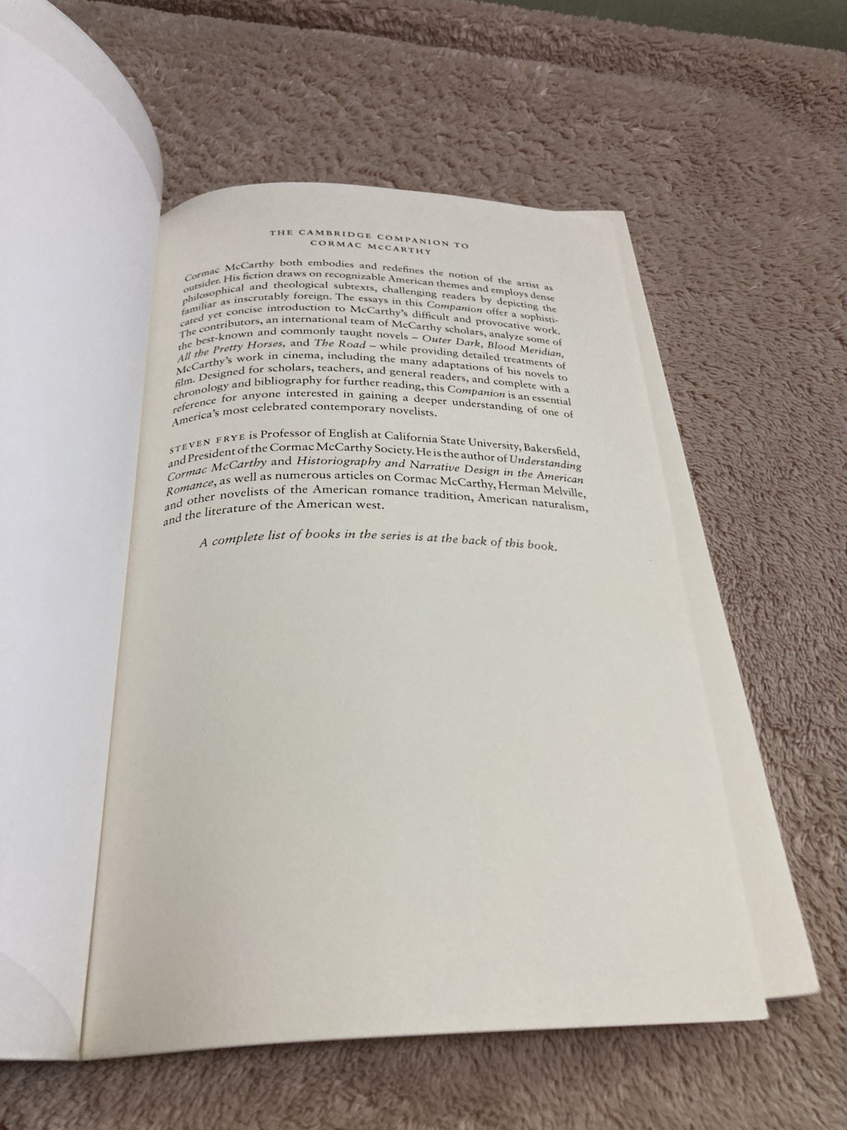 The Cambridge Companion to Cormac McCarthy (Cambridge Companions to Literature)