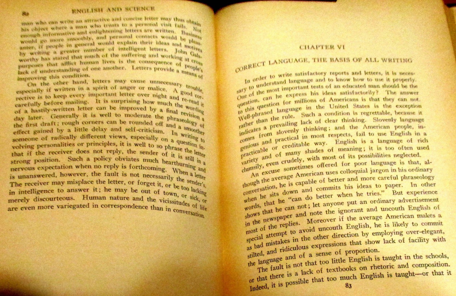 1929 English and Science by Philip B. McDonald H/C 192 Pages