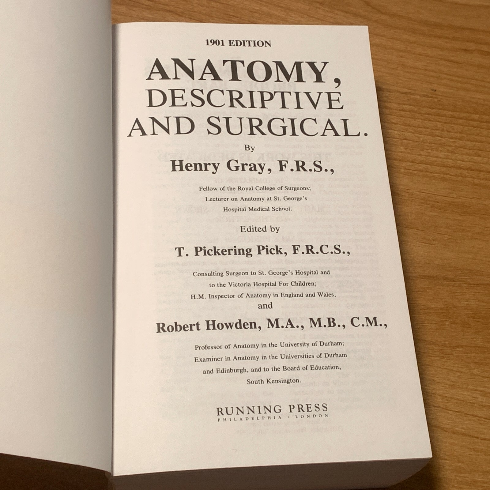 Gray’s Anatomy: The Unabridged Running Press Edition of the American Classic….