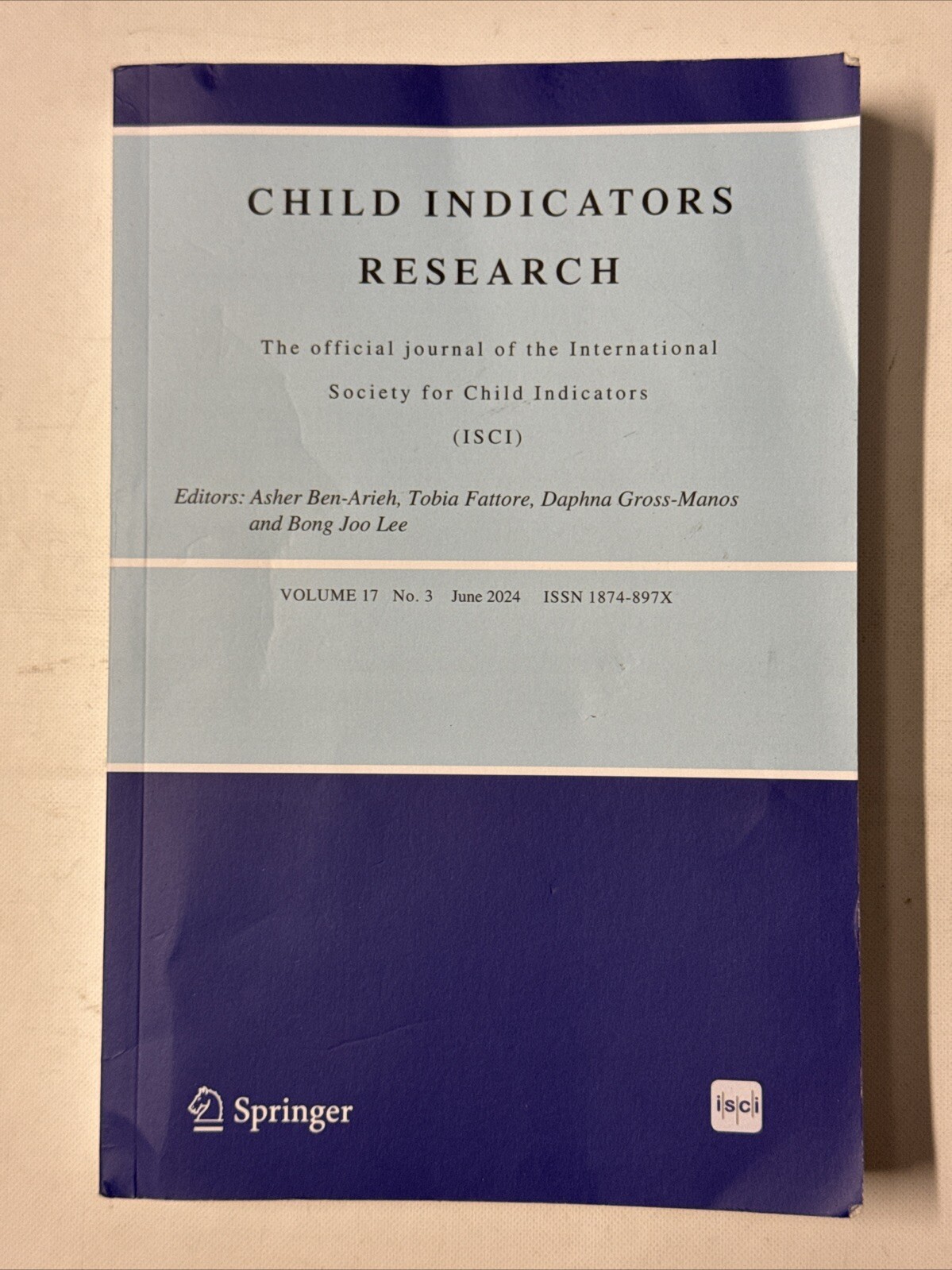 Springer, Child Indicators Research, Volume 17 No. 3, June 2024