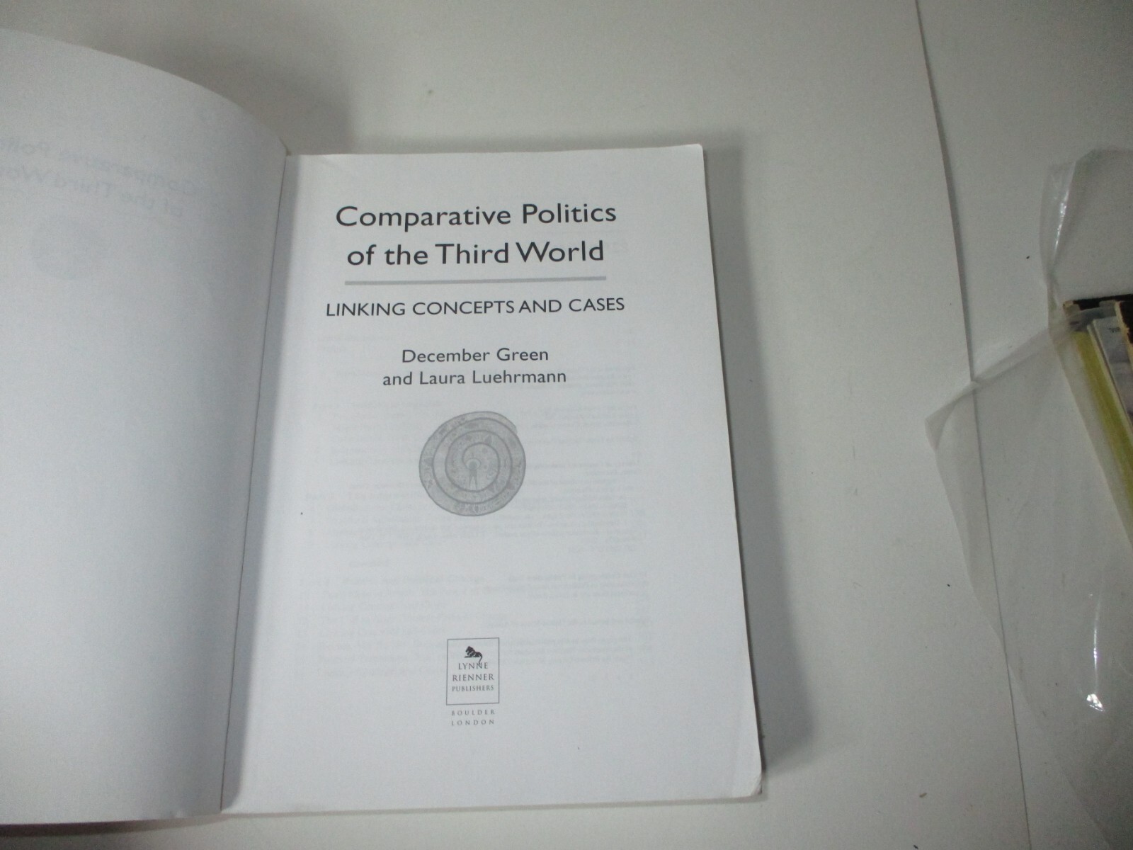 Comparative Politics of the Third World : Linking Concepts and Cases GREEN
