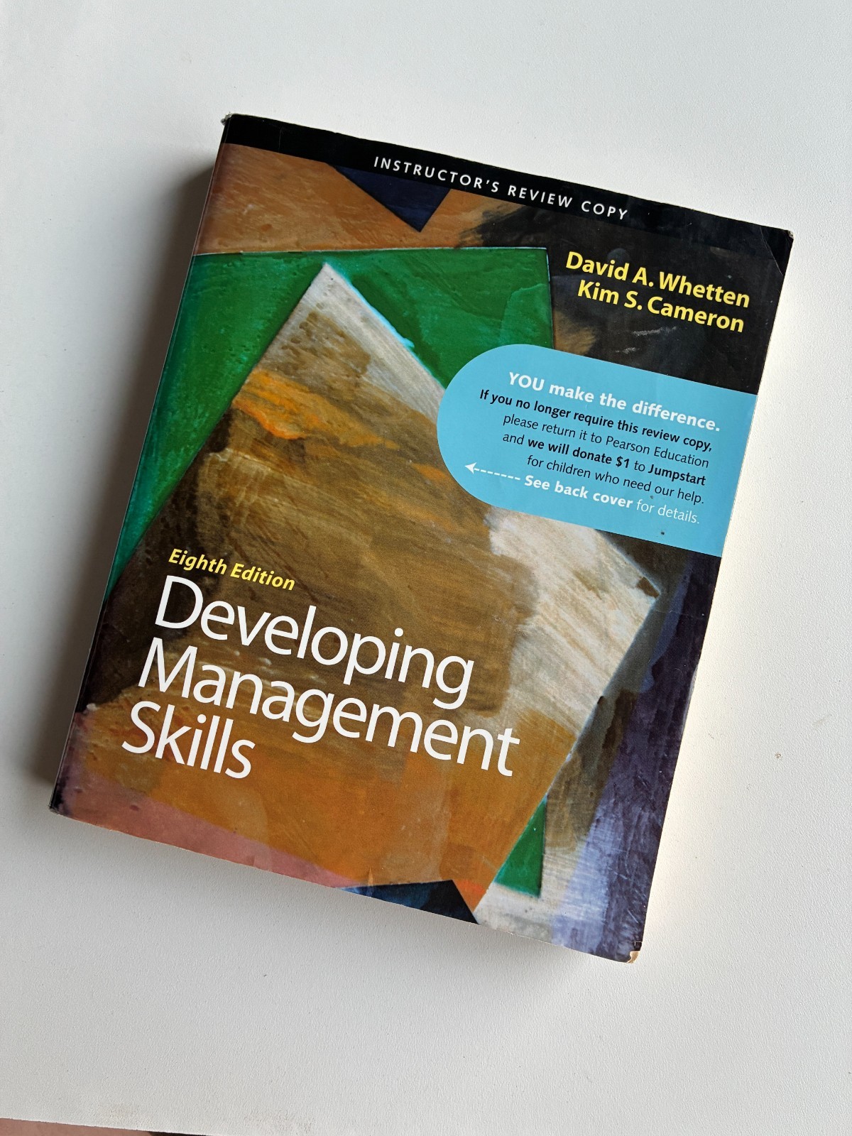 Developing Management Skills (8th Edition) – Whetten – Paperback – VERY GOOD