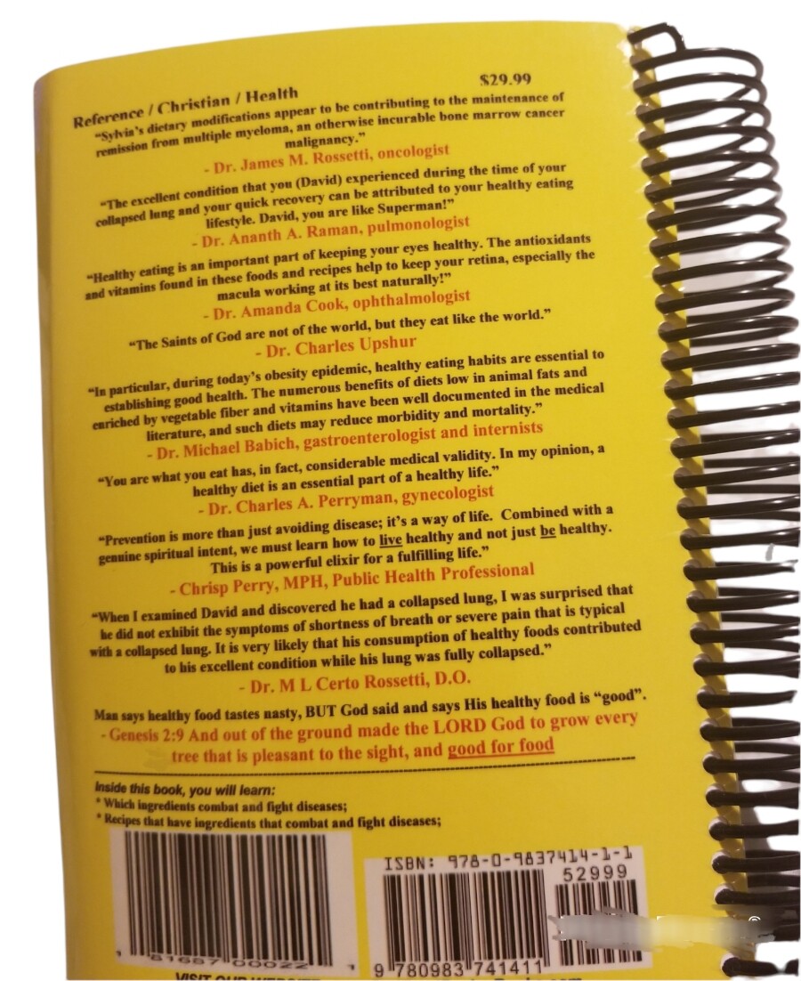 Ingredient Recipe Book: Fight Disease With Ease Book – 3 Ring – 614 Pages