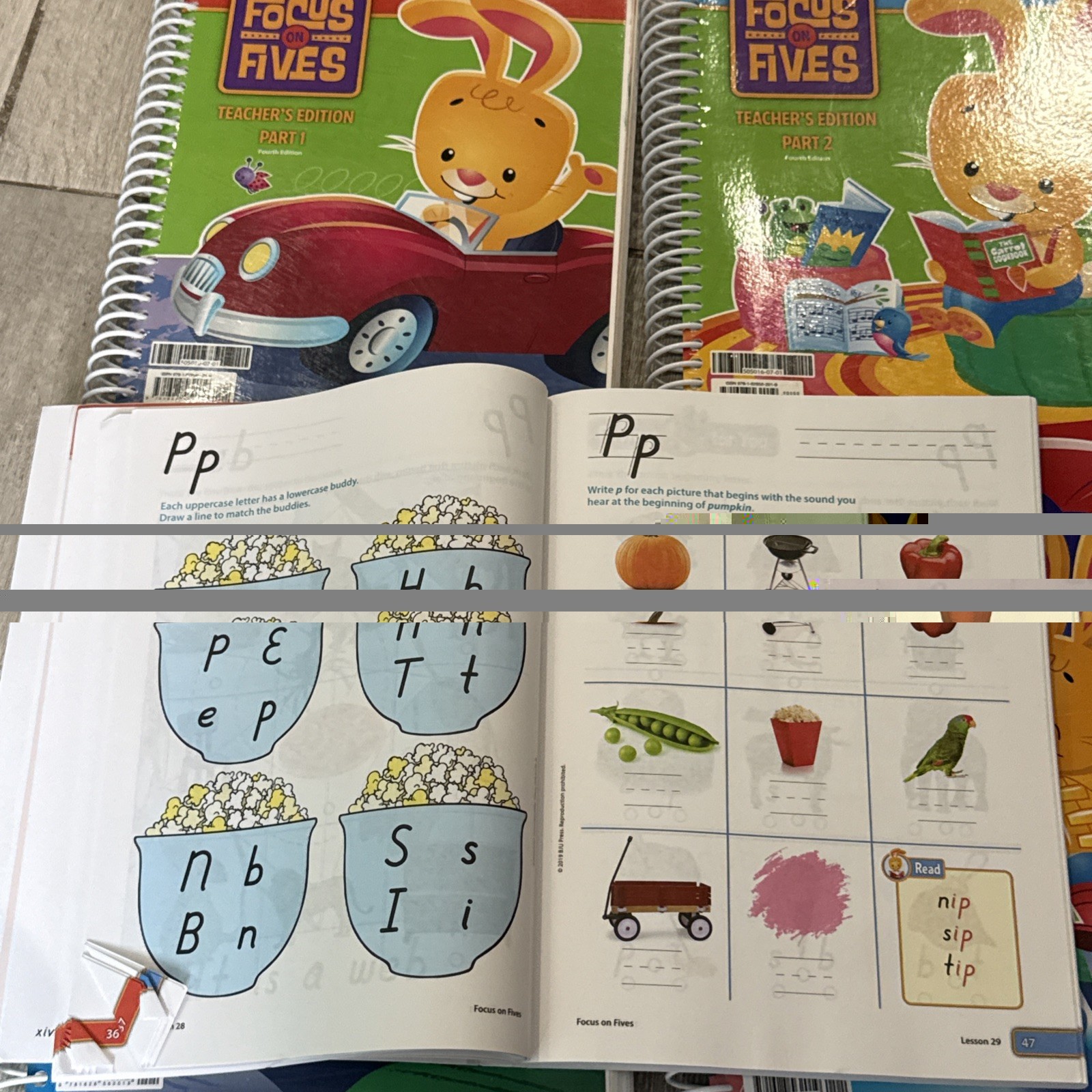 BJU Press K5 Focus On Fives, Teacher’Ed Parts 1-6, 4th Edition Phonics Practice