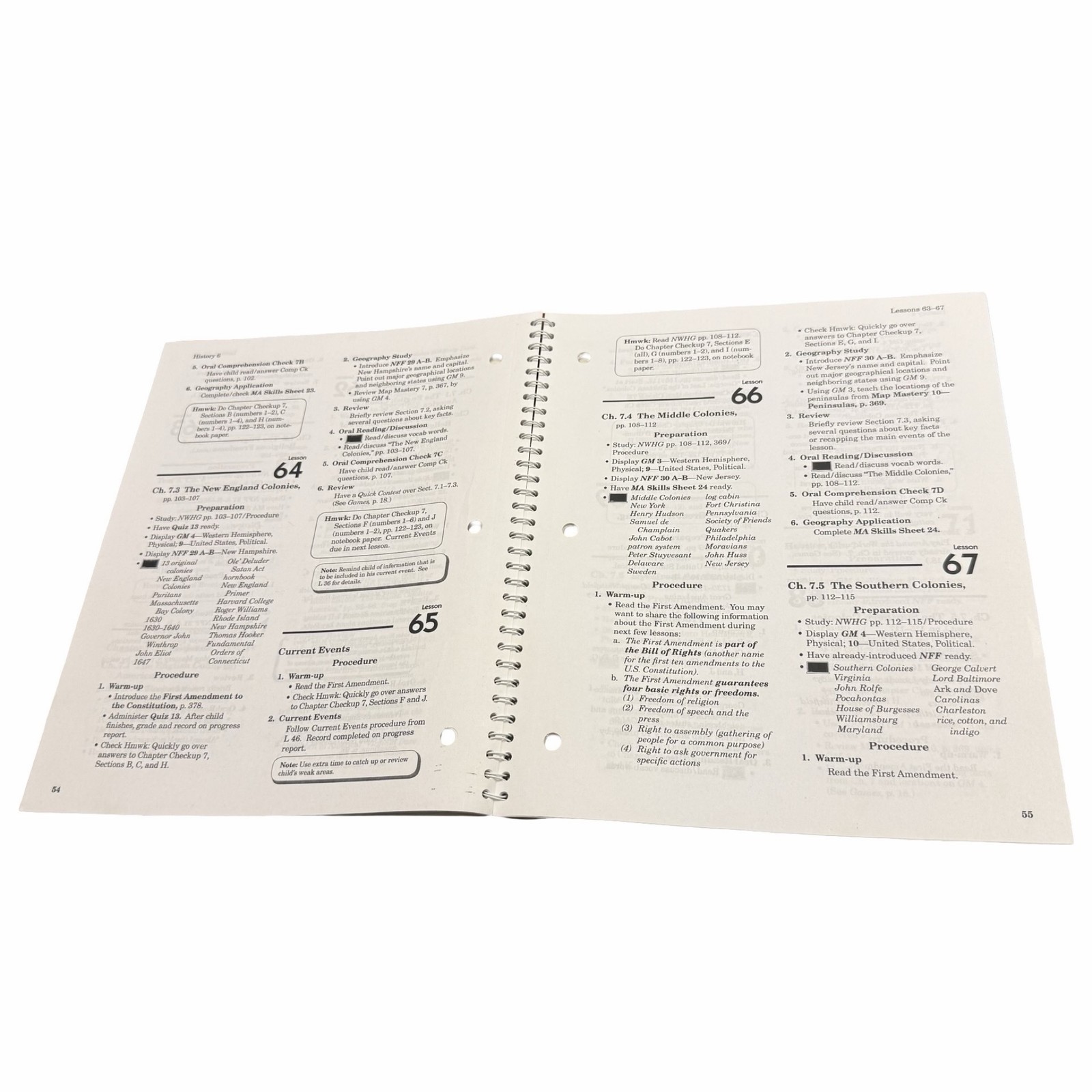 A Beka Book History & Geography Grade 6 Curriculum Set 2015 Lesson Plans