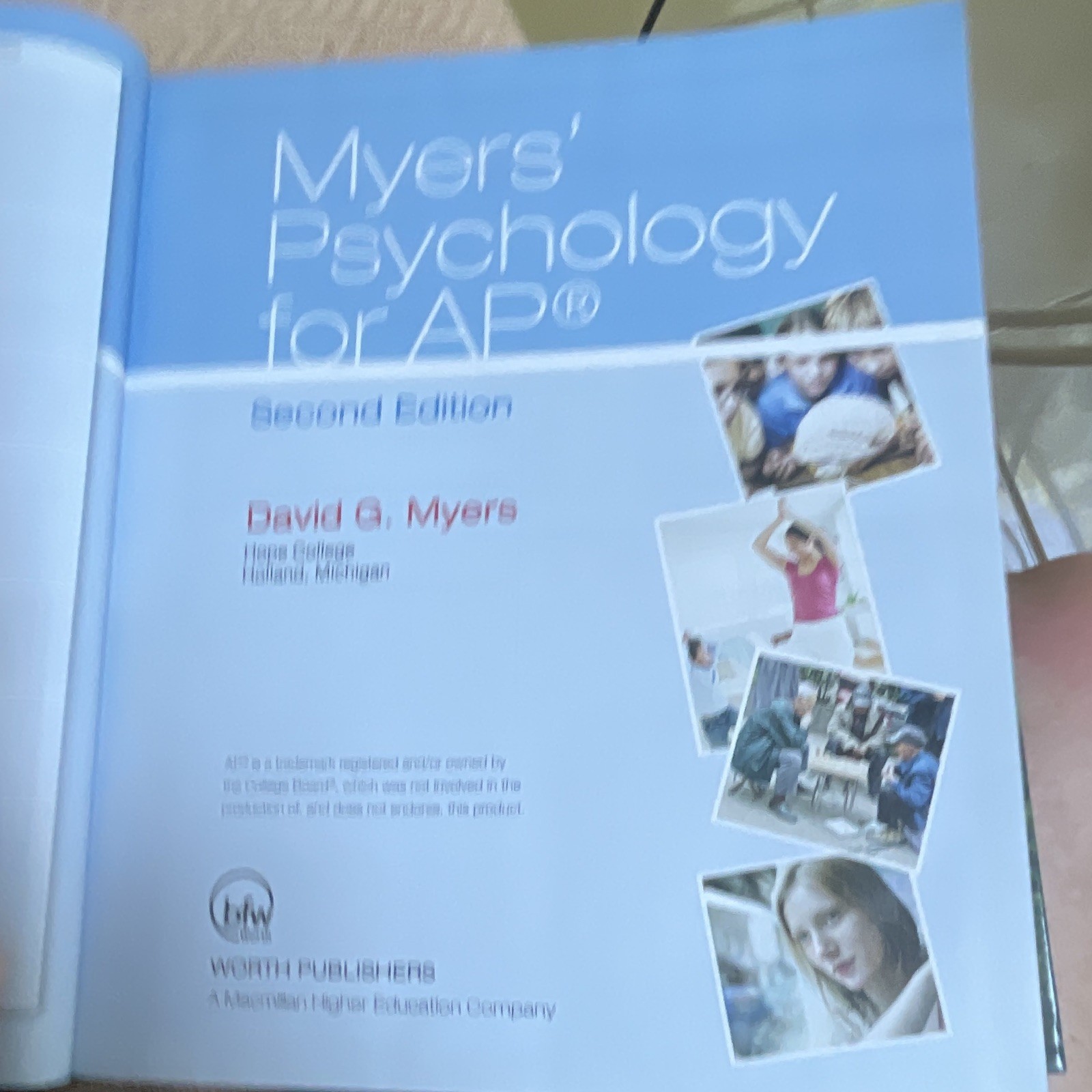Myers’ Psychology for AP 2nd Ed Hardcover David G. Myers Worth 2014