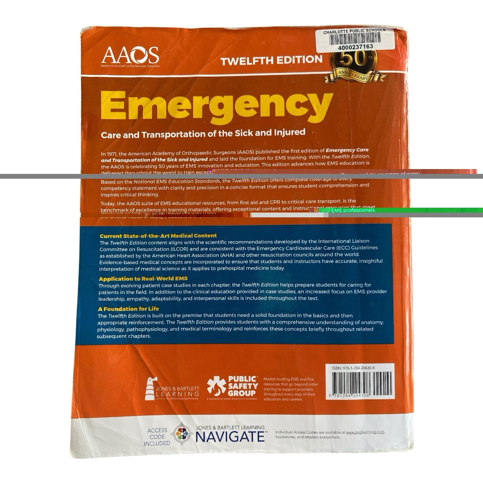 Emergency Care & Transportation of the Sick and Injured 12th Ed AAOS EMT EMS