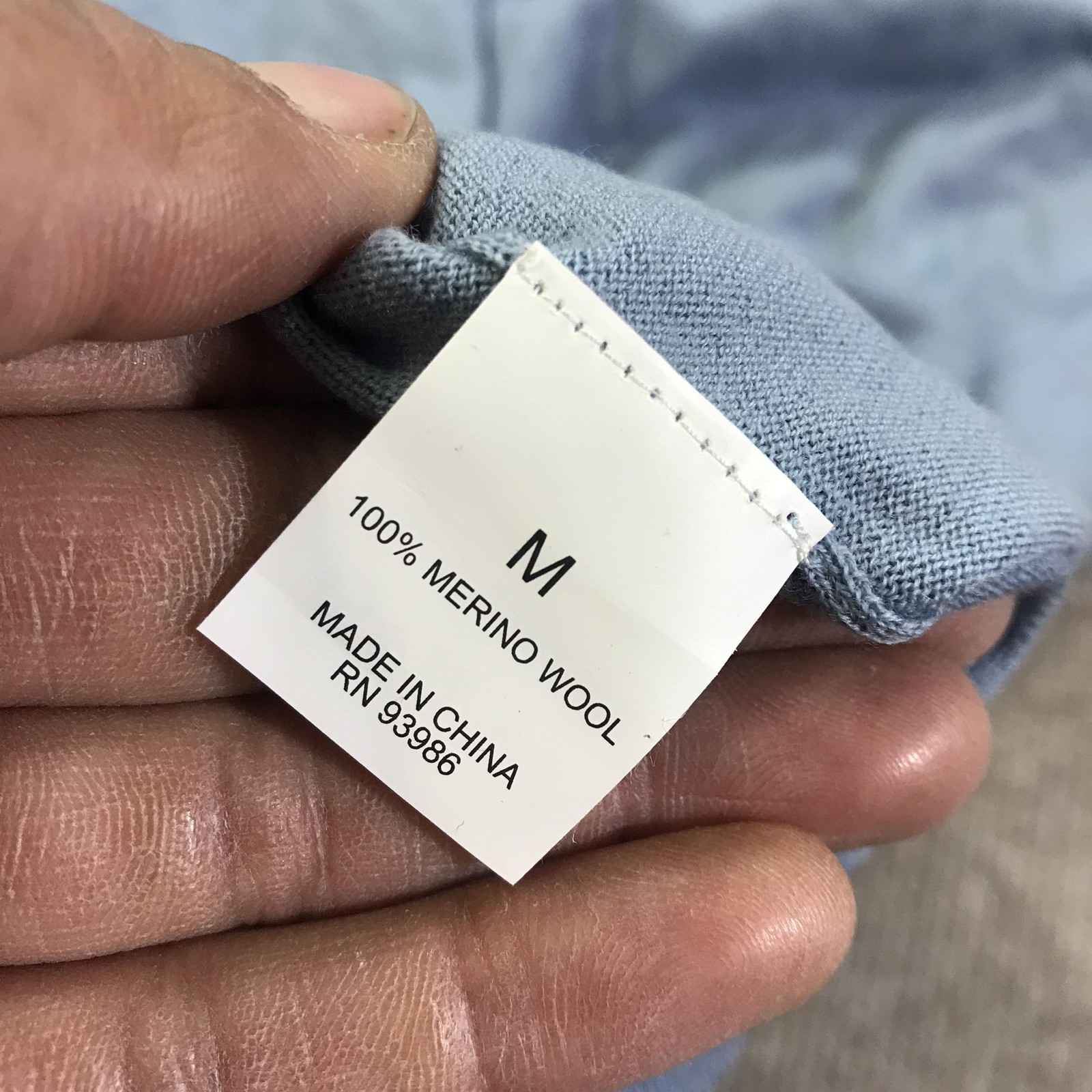 Brooks Brothers Sweater Mens Medium Blue Lux Lightweight SS Merino Wool Crewneck