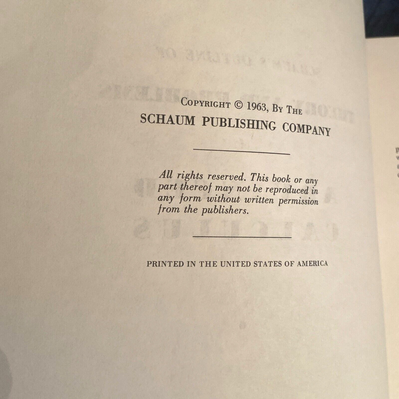 Vtg 1963 SCHAUM’S Theory & Problems of Advanced Calculus/Murray R. Spiegel- NICE