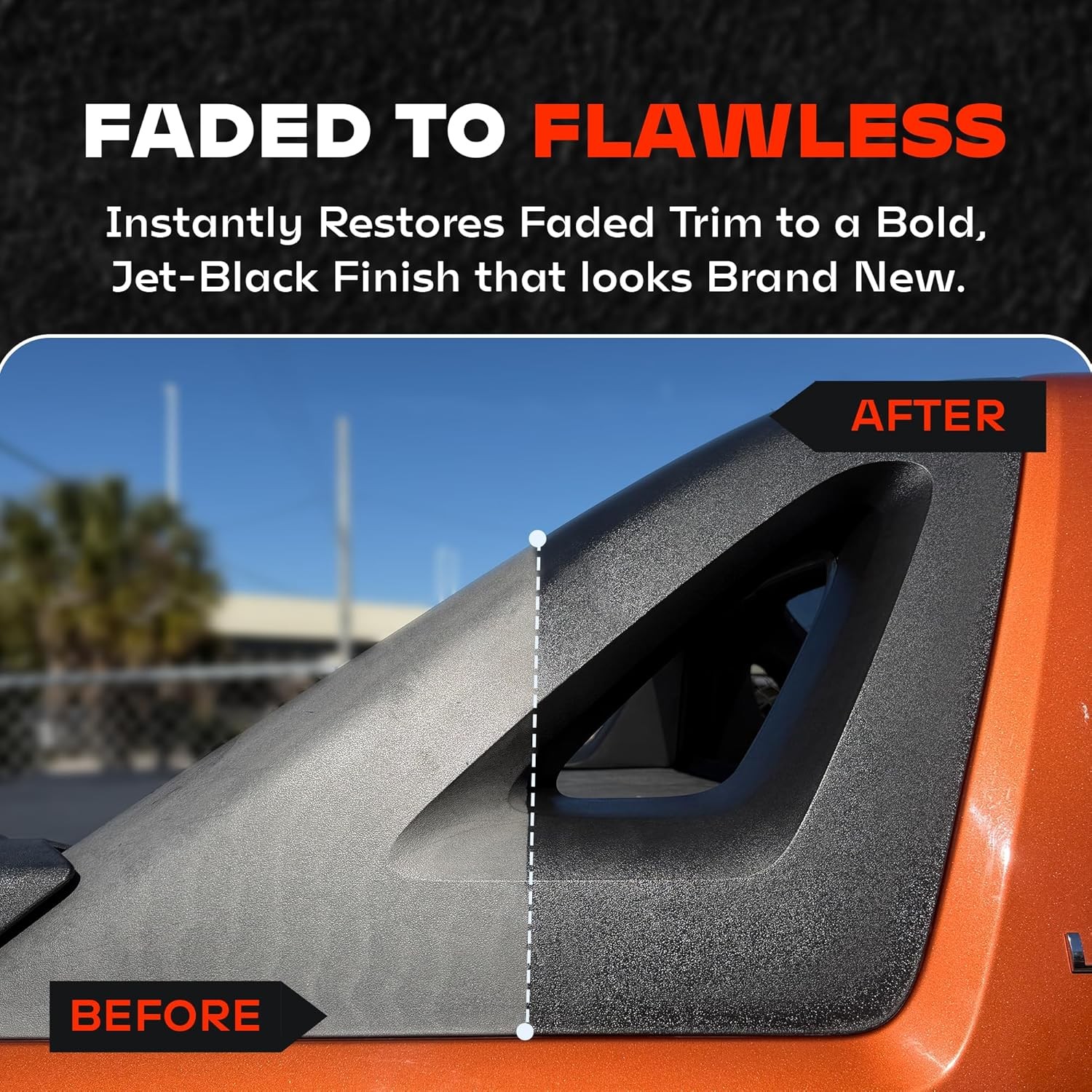 BLAZON Black Trim Restorer 8 oz – Dye-Infused Solution for Car Trim