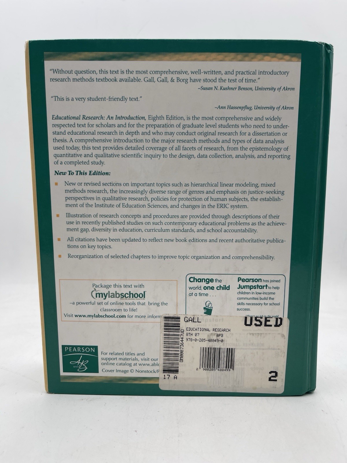 Educational Research: An Introduction 8th Edition Hardcover Gall & Borg