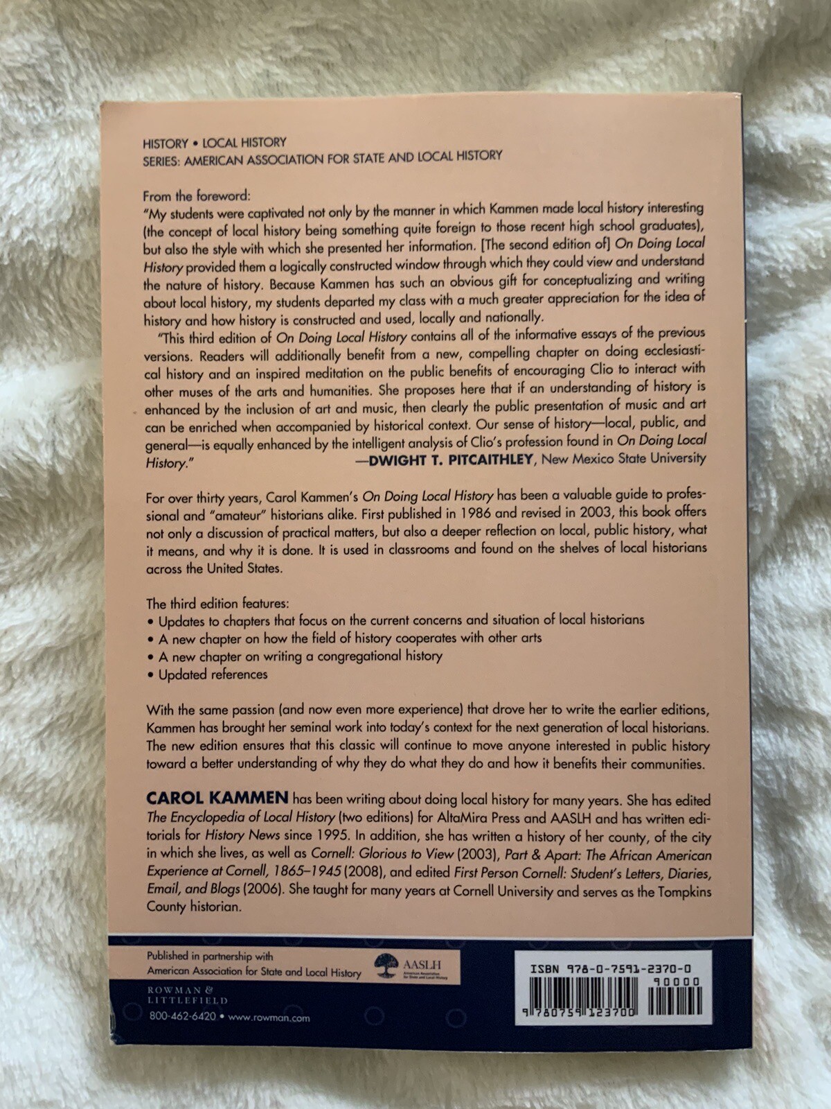 On Doing Local History by Carol Kammen: Used