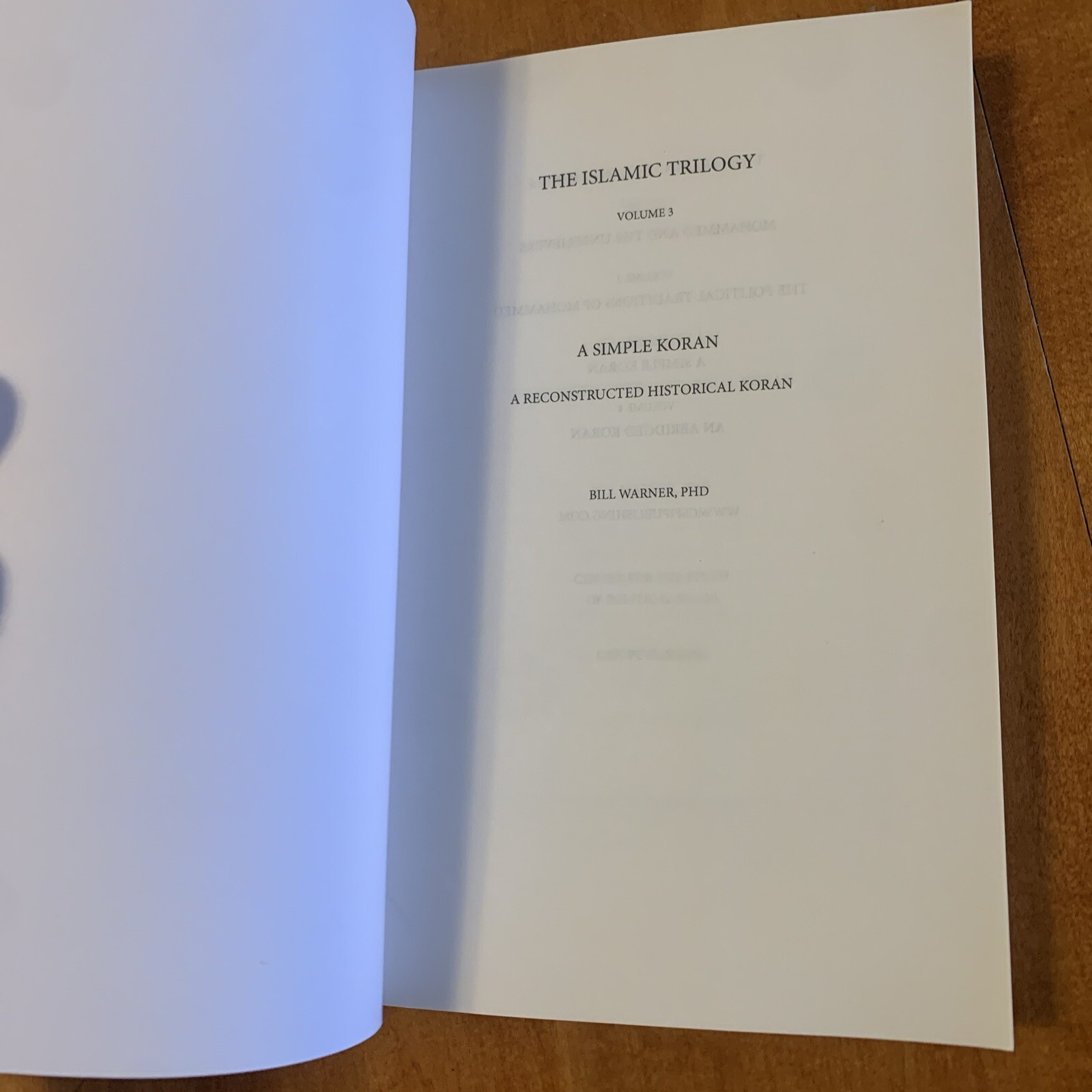 A Simple Koran: The Reconstructed Historical Koran V3 by Warner, Bill
