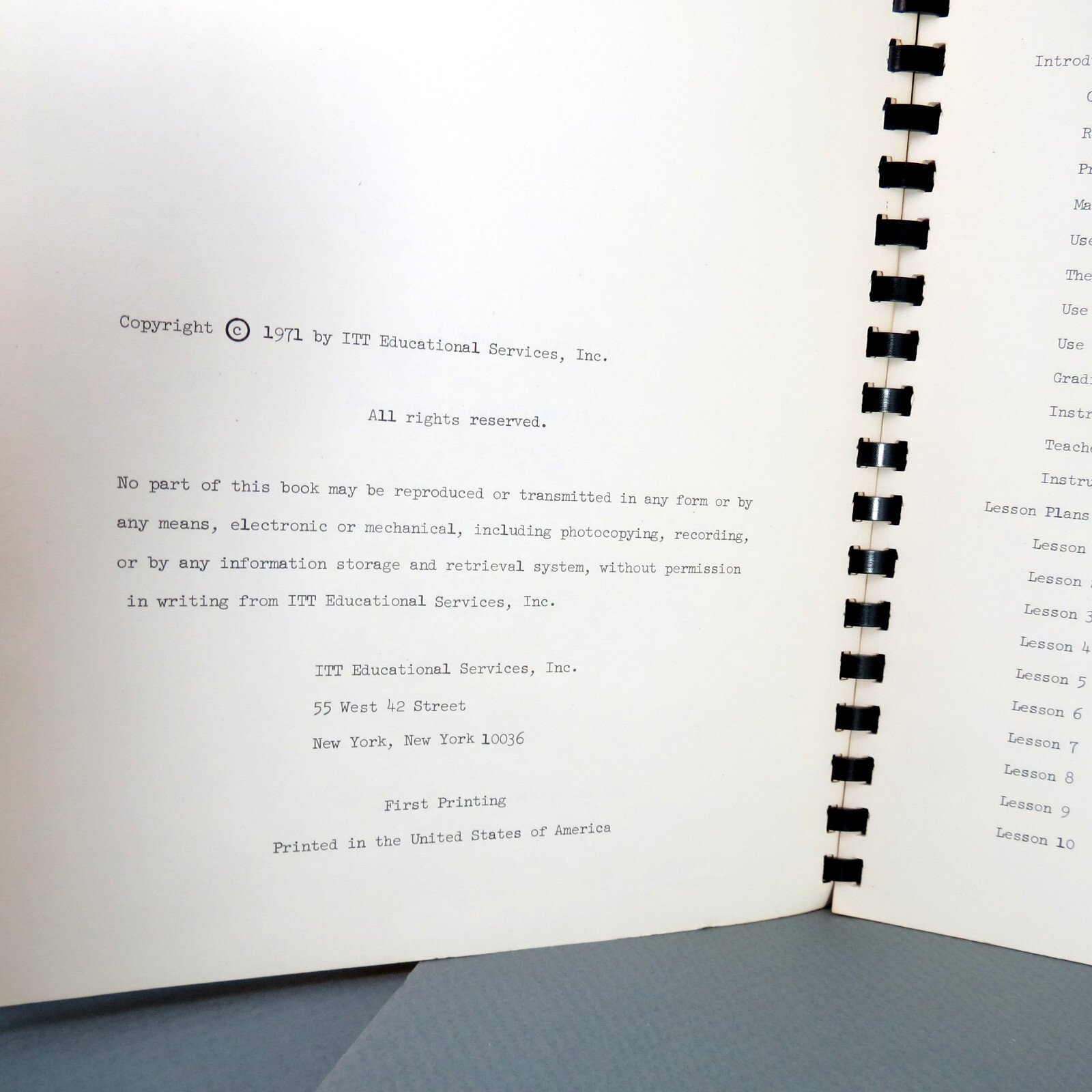 Fashion Textiles and Laboratory Workbook Teacher’s Manual First Edition 1971