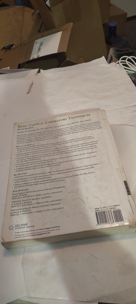 Basic Clinical Laboratory Techniques book sixth edition reynolds & estridge