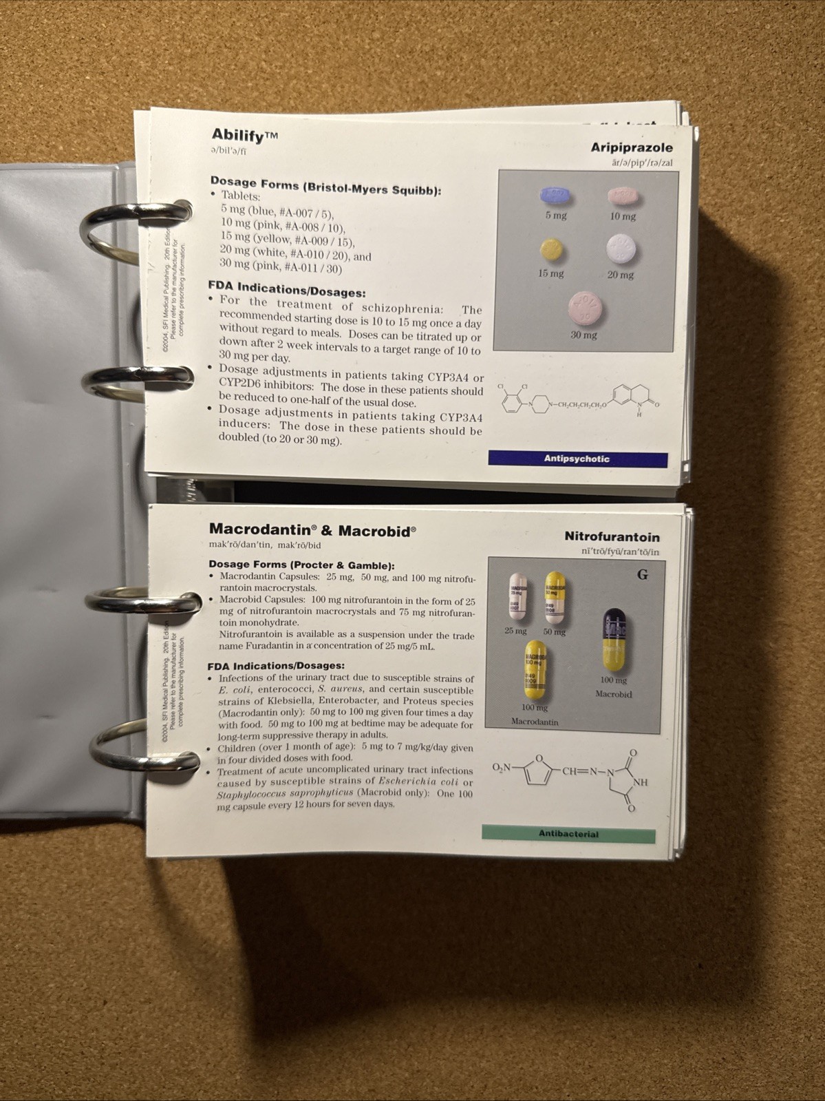 Sigler’s Top Prescription Drug Study Cards 20th Edition Plus Binder SFI Medical