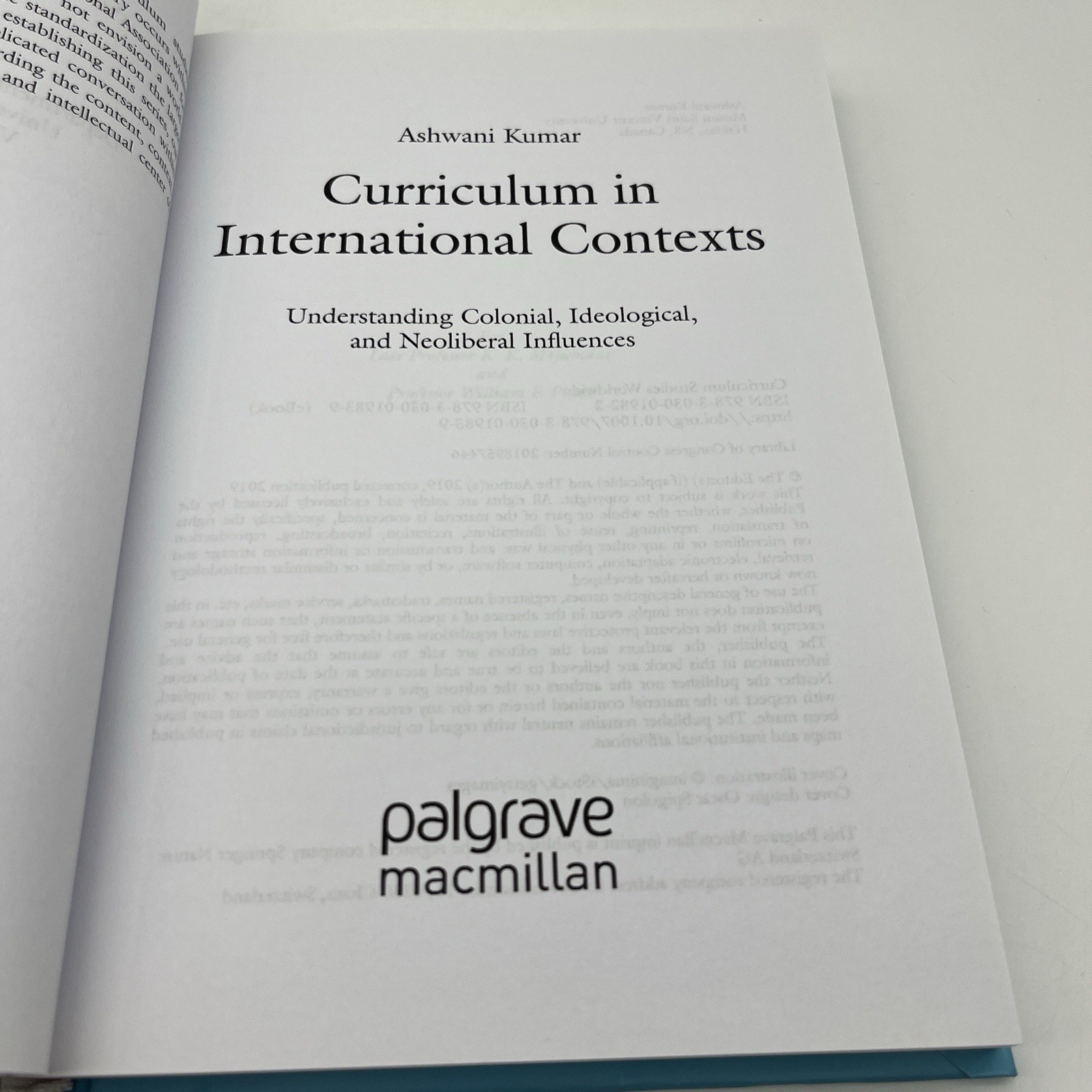 Curriculum in International Contexts: Understanding Colonial, Ideological, …