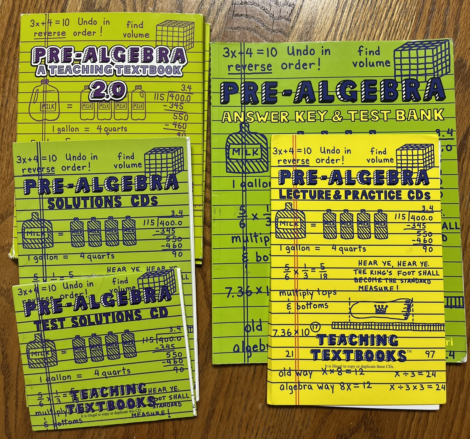 Pre Algebra Teaching Textbook 2.0 Automatic Grading Answer Keys 10 Disc CD Set