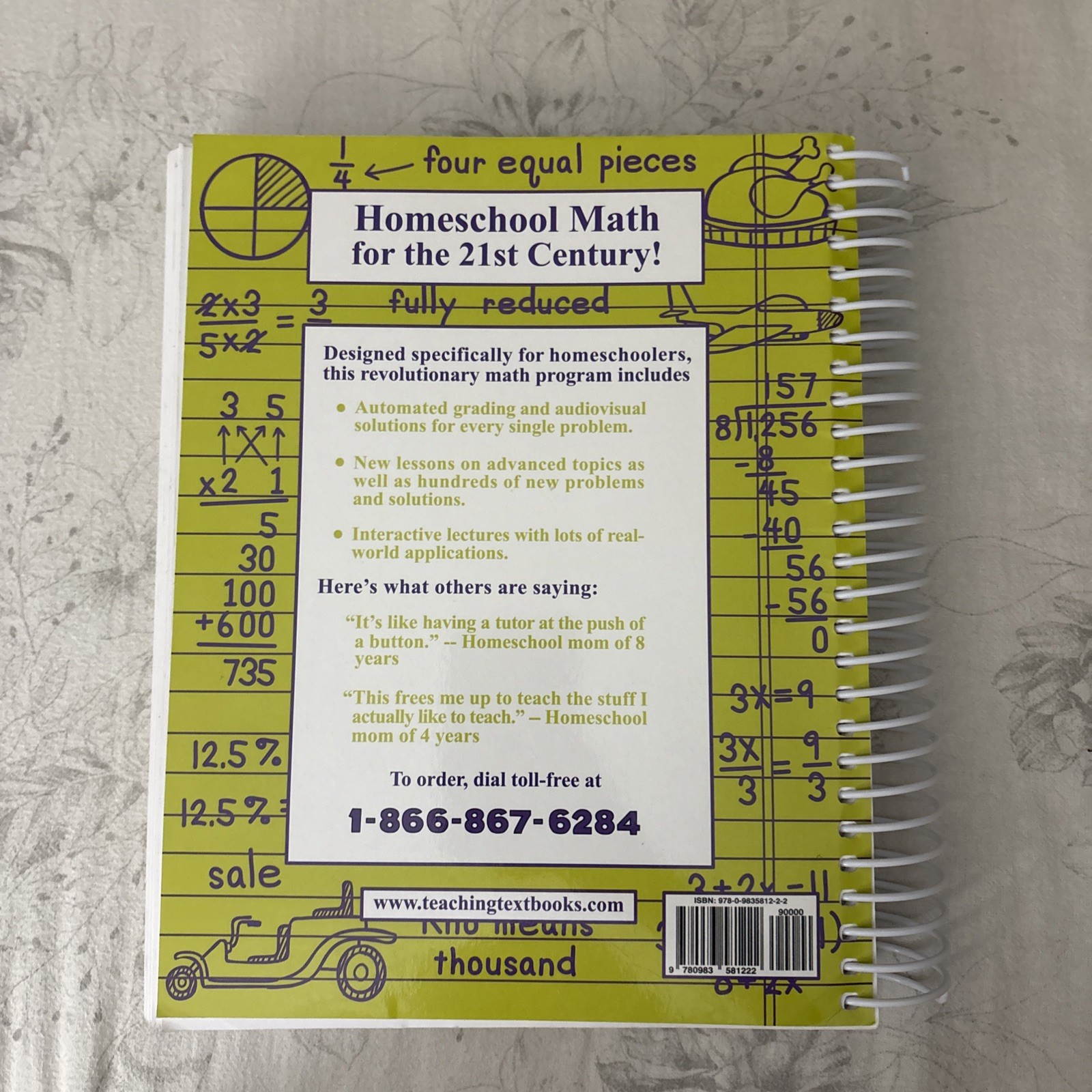 Pre-Algebra A Teaching Textbook – Spiral-bound By Greg Sabouri