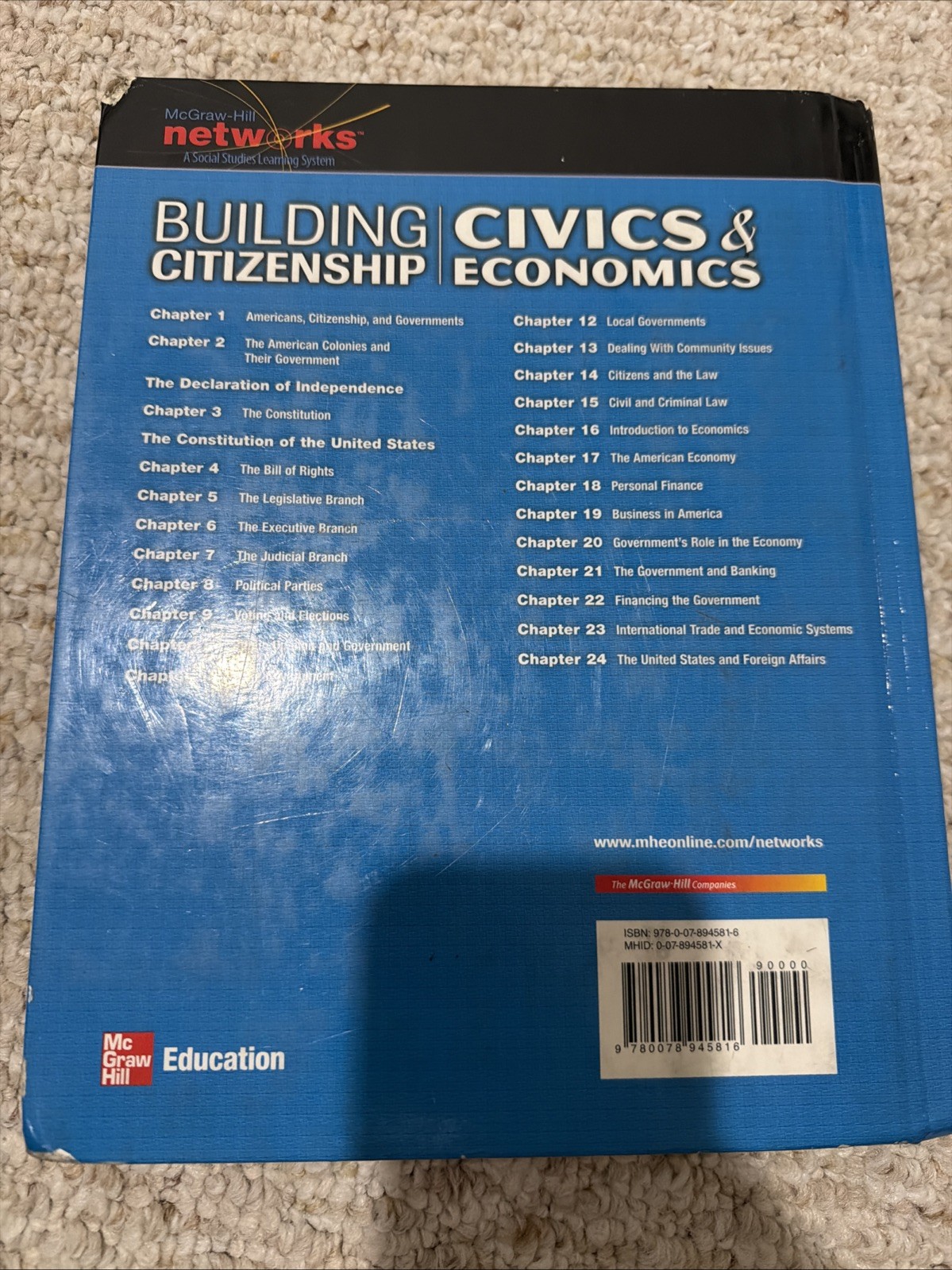 McGraw Hill Building Citizenship: Civics and Economics Student Edition Hardcover