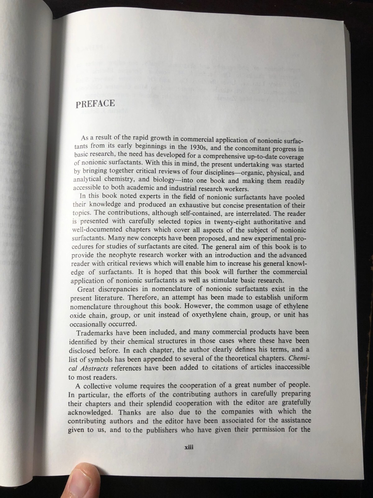 Nonionic Surfactants Volume 1 / Chemical Engineering & Biophysics Reference