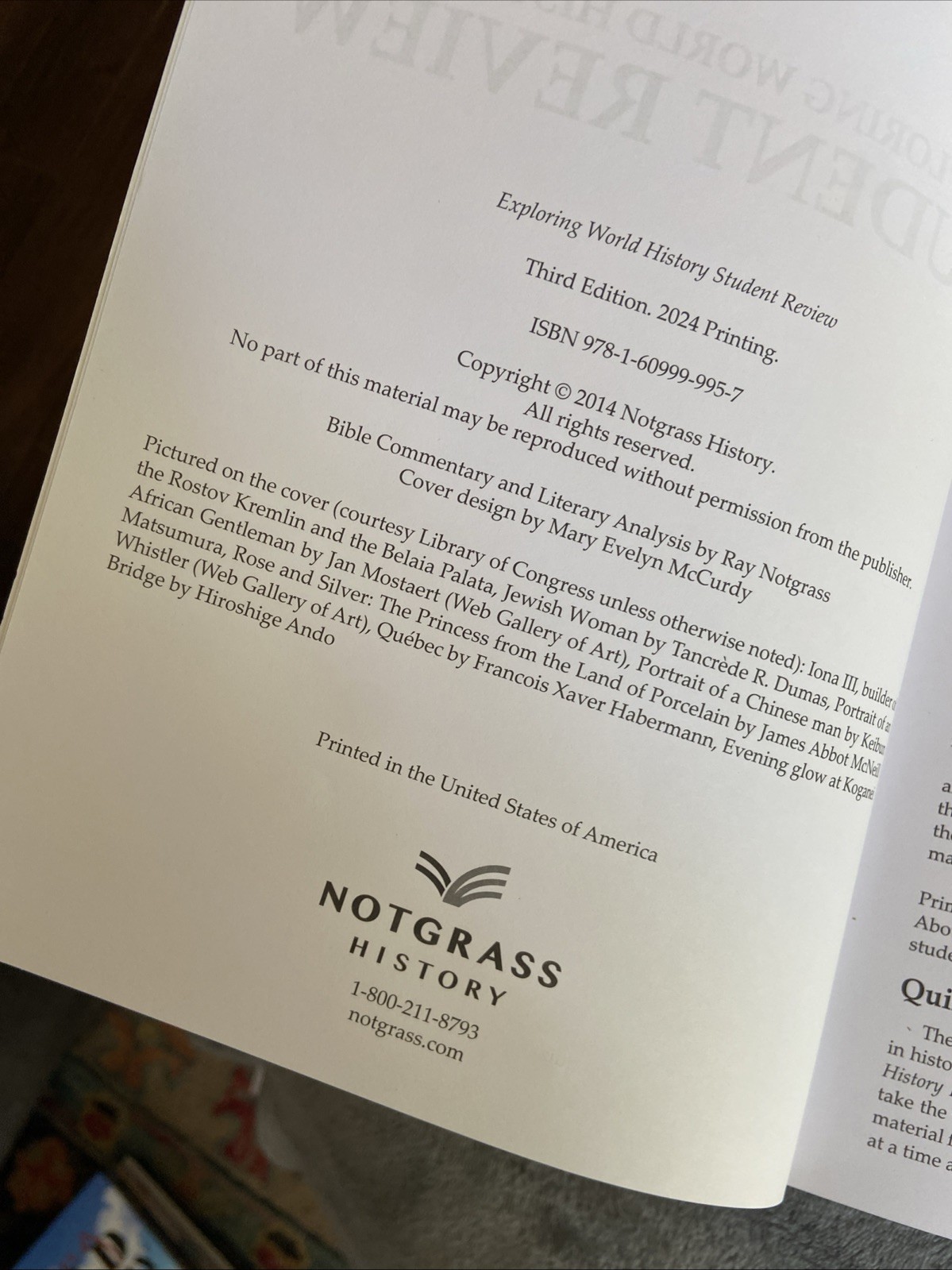 Exploring World History, Part 1 & 2, In Their Words, and more, Notgrass