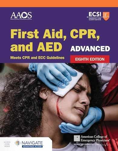 Advanced First Aid, CPR, and AED – Paperback, by American Academy of – Very Good