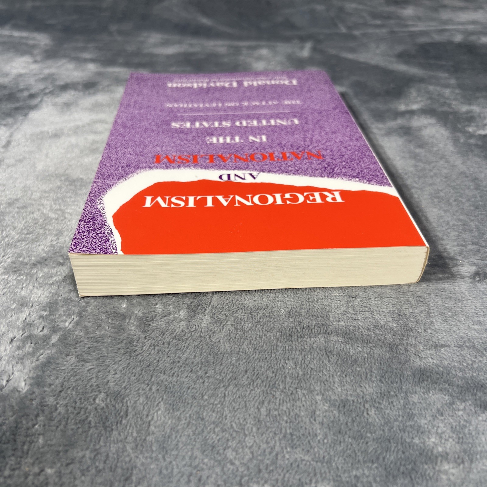 Regionalism and Nationalism in the United States Book Donald Davidson 1991 PB