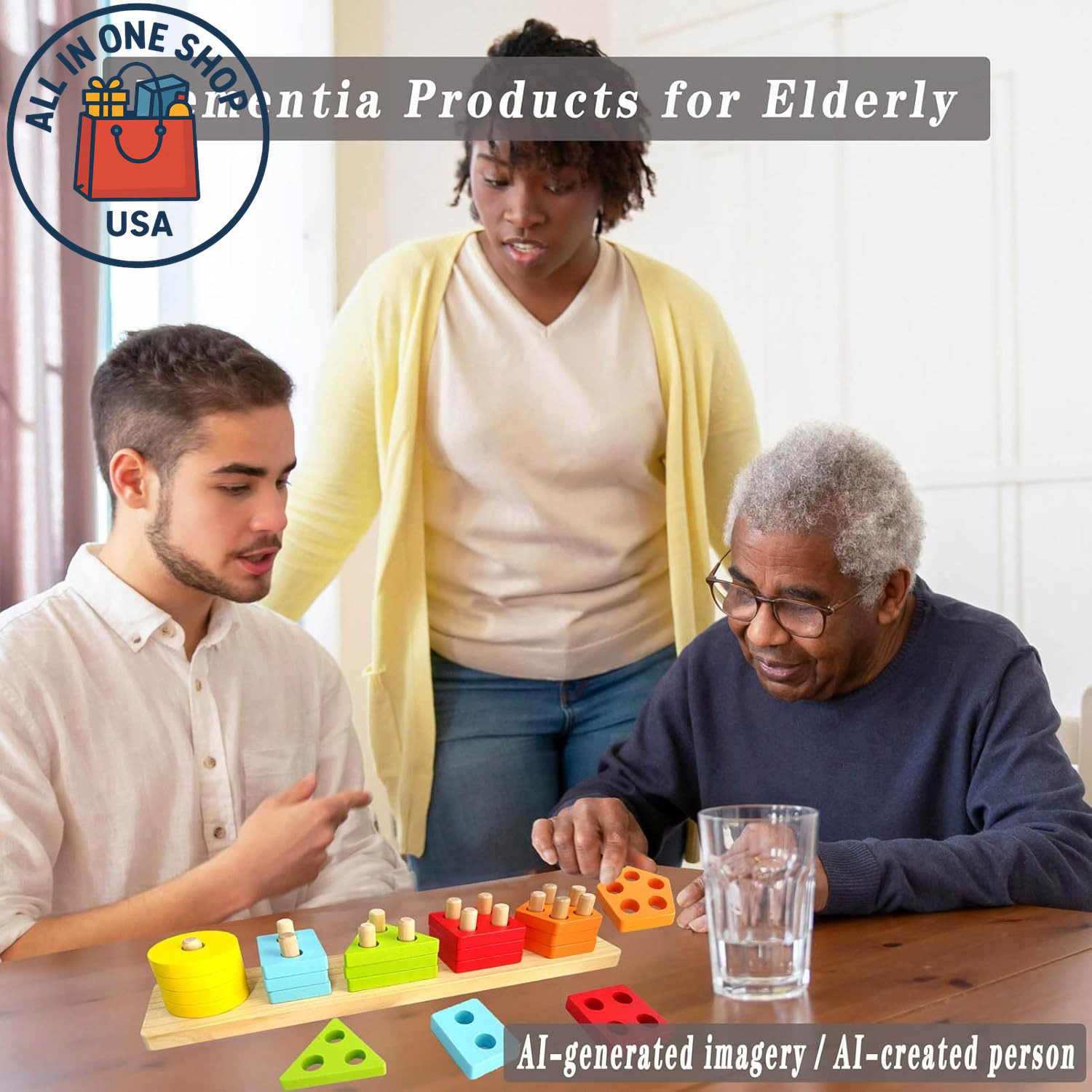 Cognitive Training Games for Seniors: Wooden Puzzles for Dementia Care