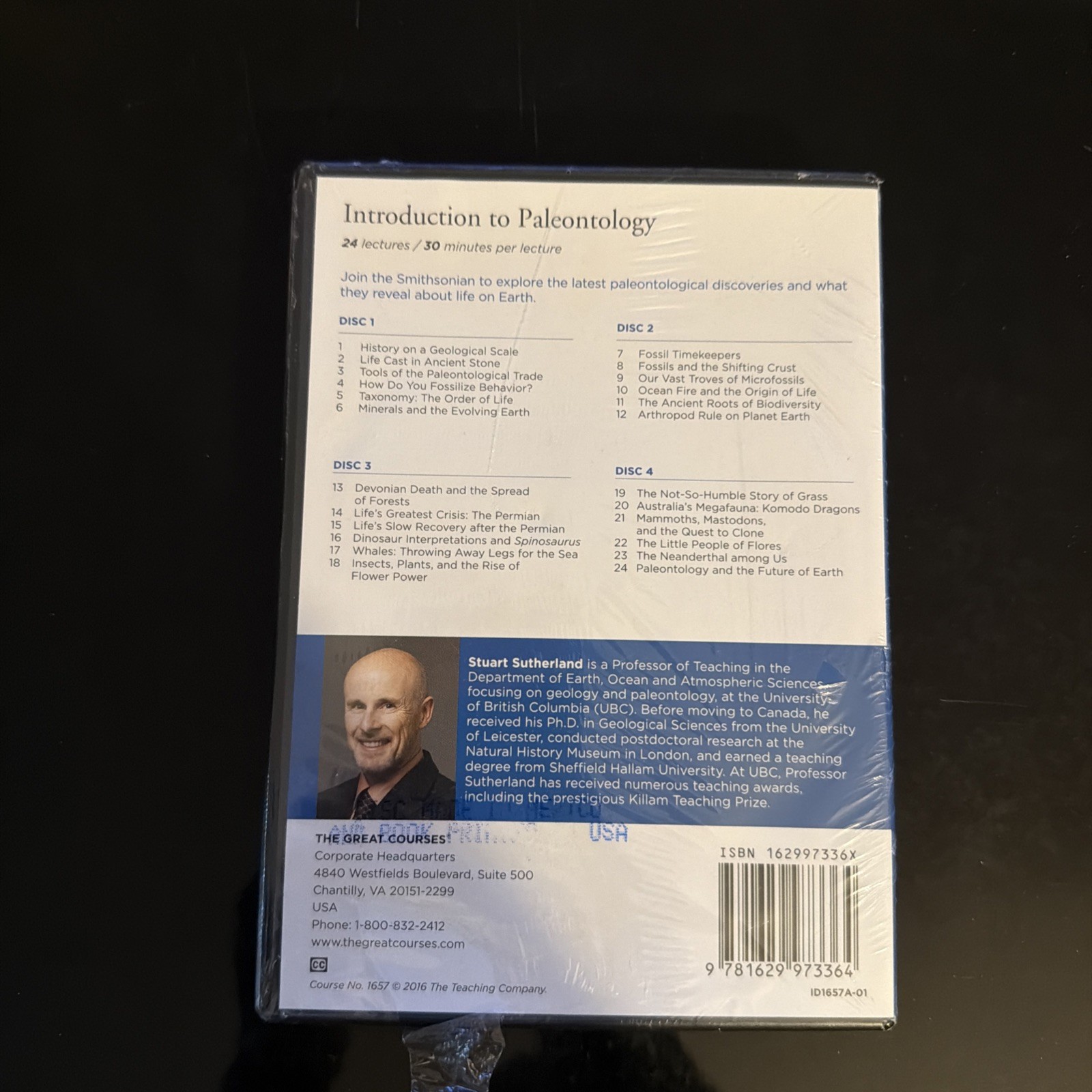 The Great Courses INTRO TO PALEONTOLOGY DVD Set & Course Book Sealed