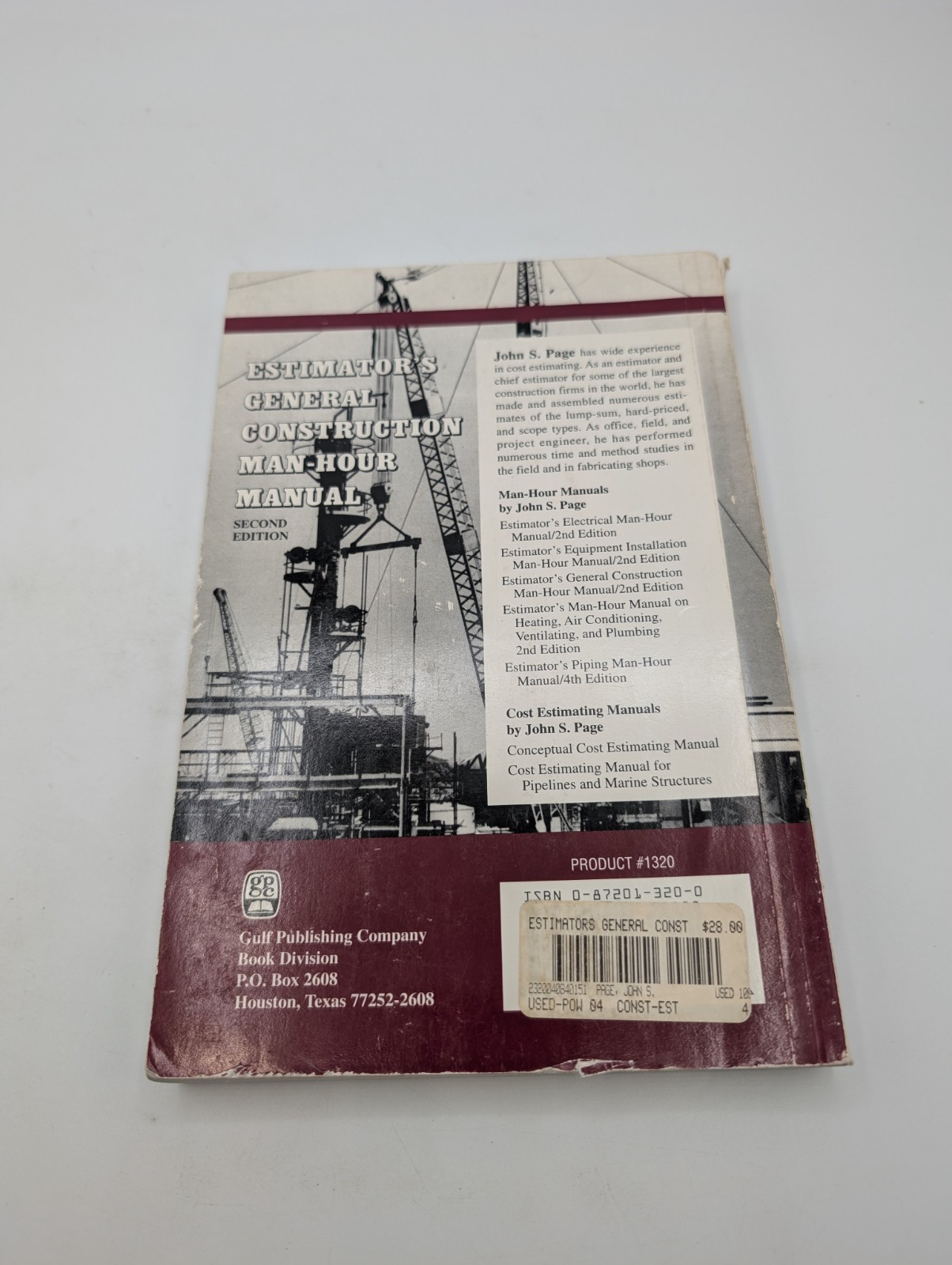 Estimator’s General Construction Manhour Manual by John S. Page (1977