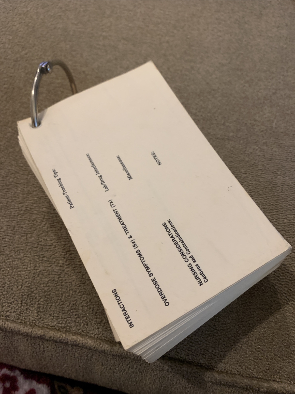 Vintage Nursing88 Mediquik Drug Cards New Edition 1988 Medication Guide (JL)