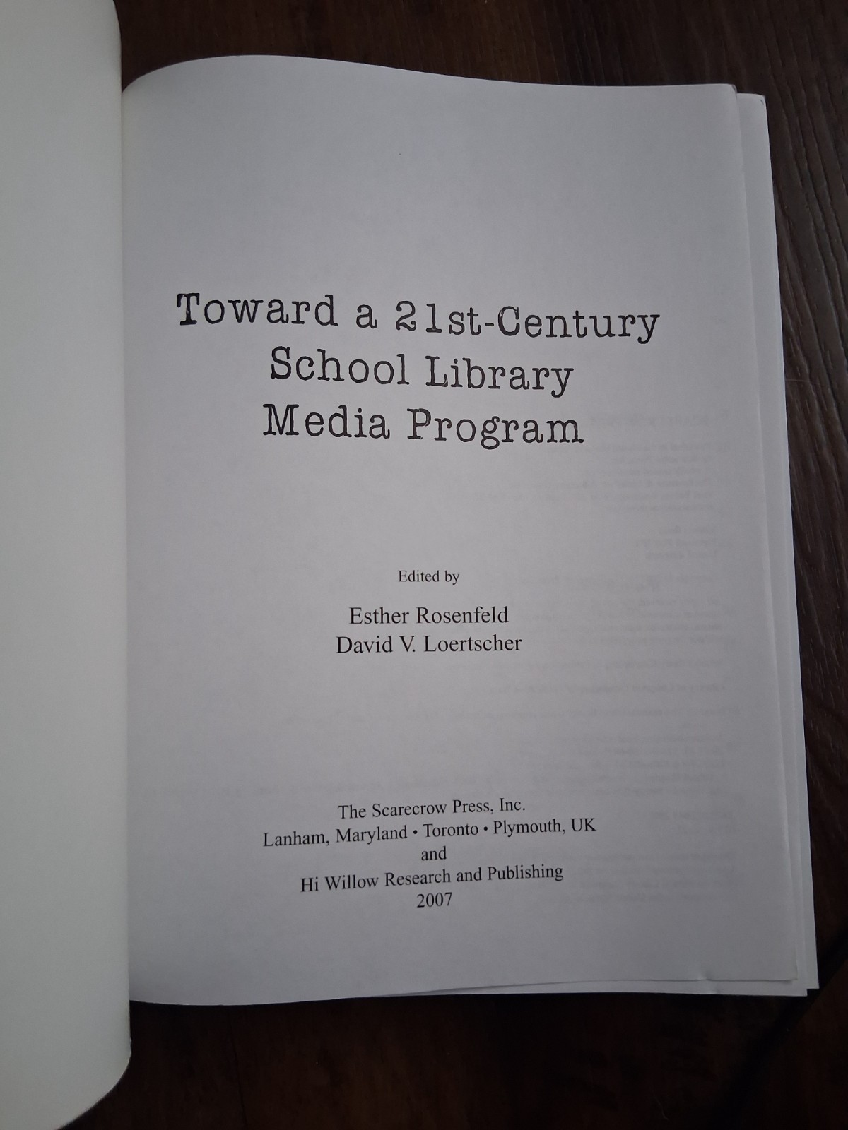 Toward a 21st-Century School Library Media Program – 9780810860315