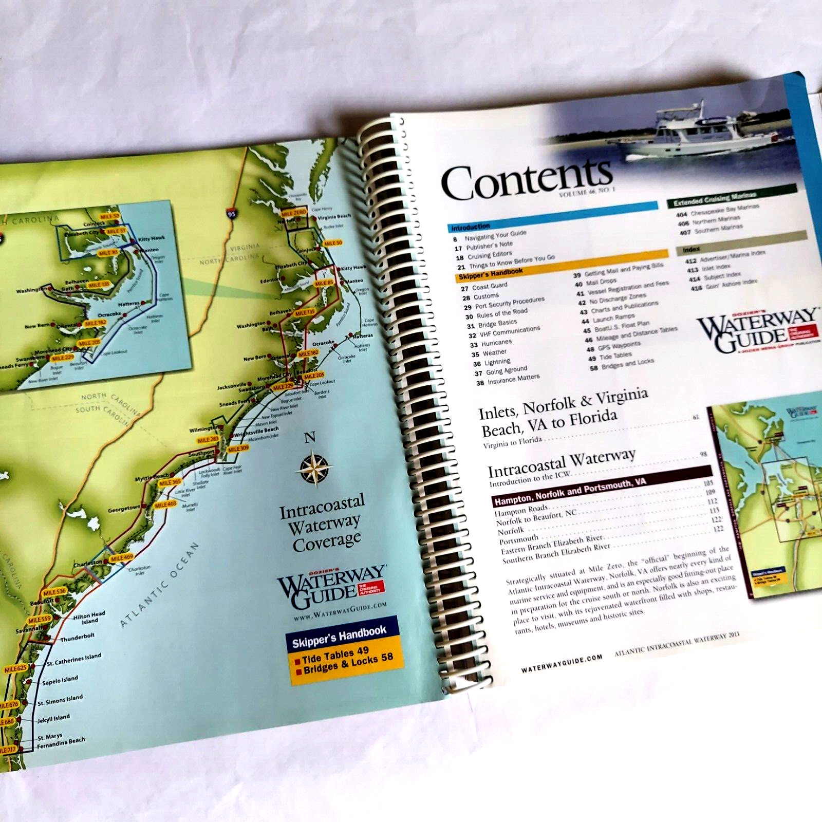 Doziers Waterway Guide Atlantic ICW 2013 Boating Soft Cover Spiral Bound