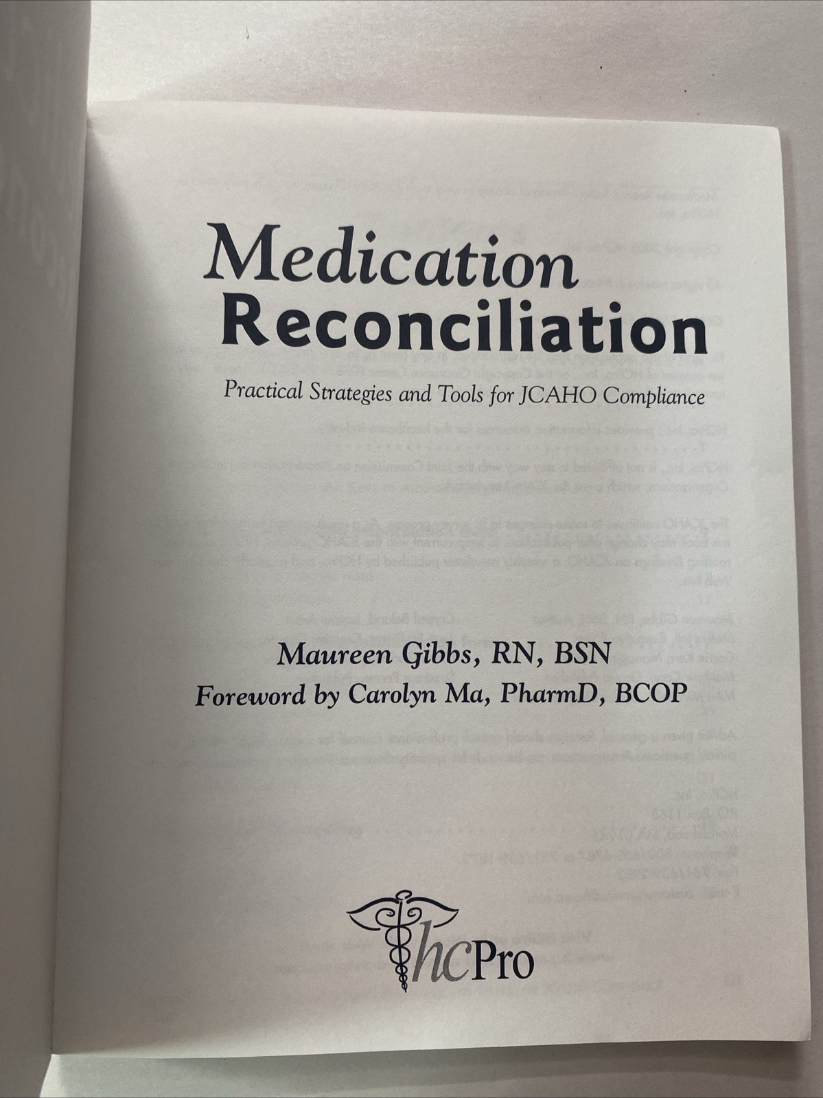 Medication Reconciliation : Practical Strategies and Tools for JCAHO…