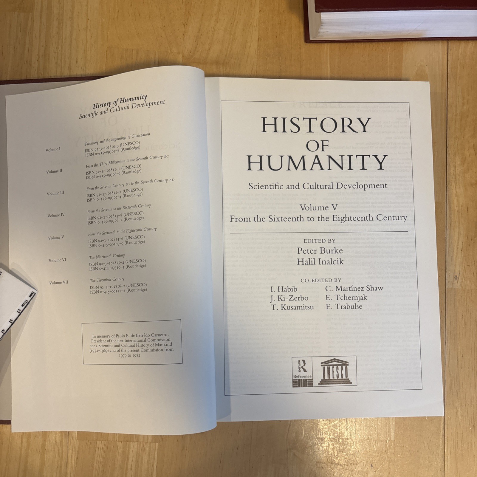 History of Humanity: Volume V And VII Ex Library 16th Century To Present
