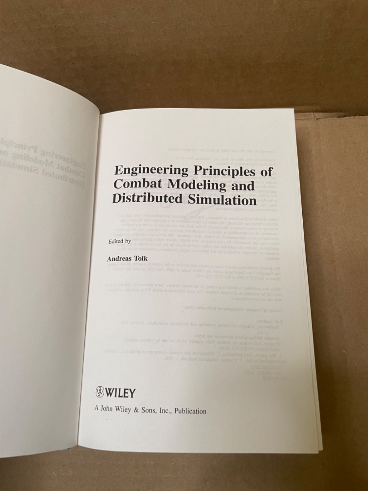 Engineering Principles of Combat Modeling and Distributed Simulation by Andreas