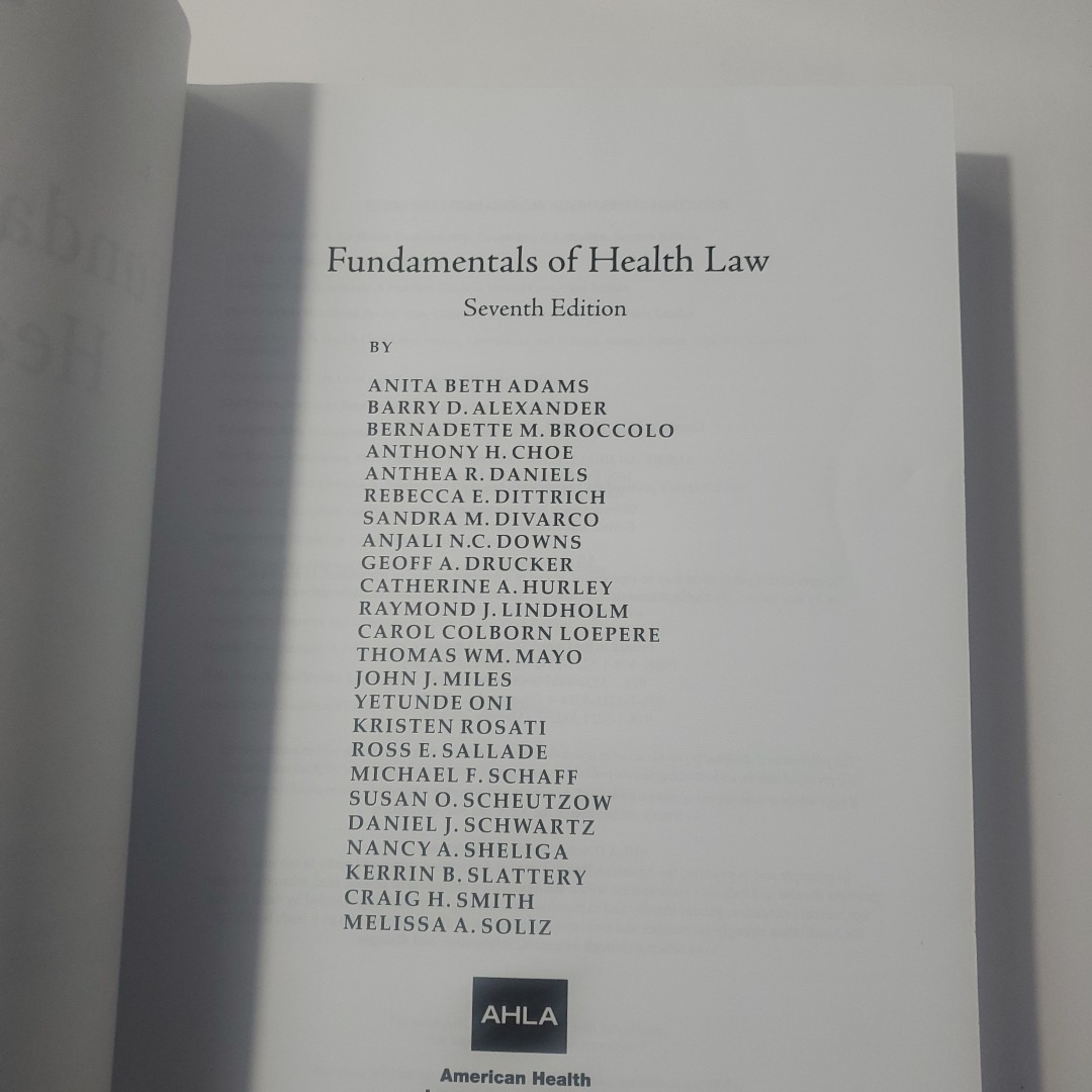 Fundamentals of Health Law by American Heath Lawyers Association Staff