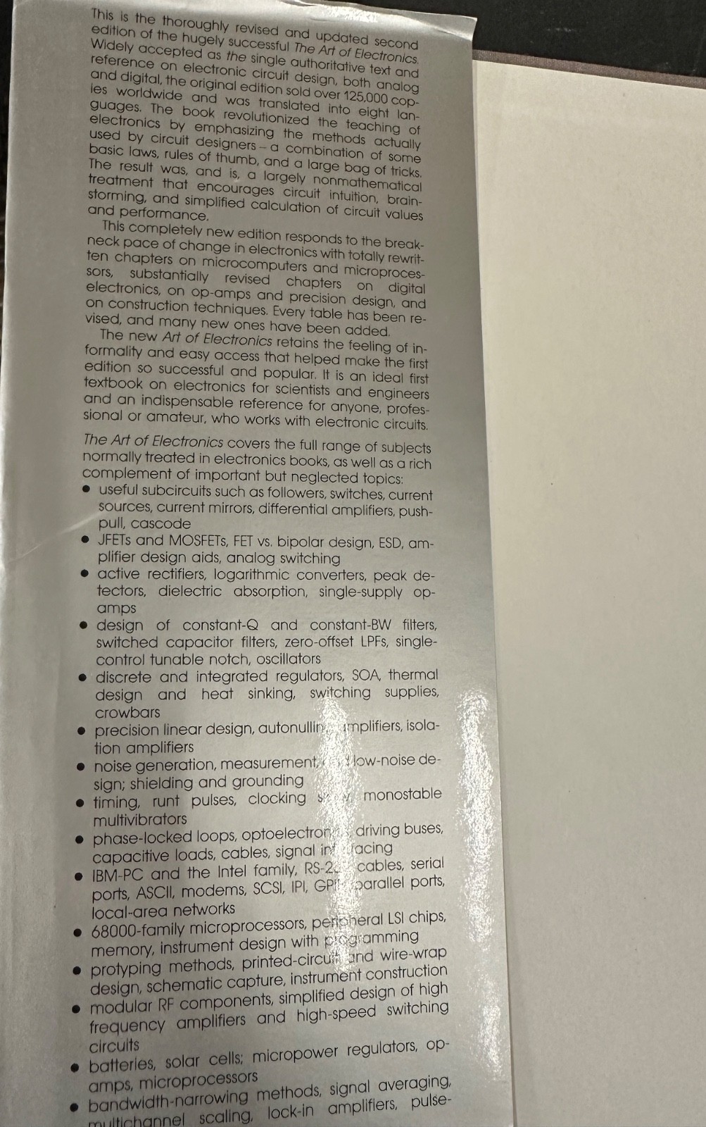 The Art of Electronics by Paul Horowitz & Winfield Hill + Student Manual (1989)