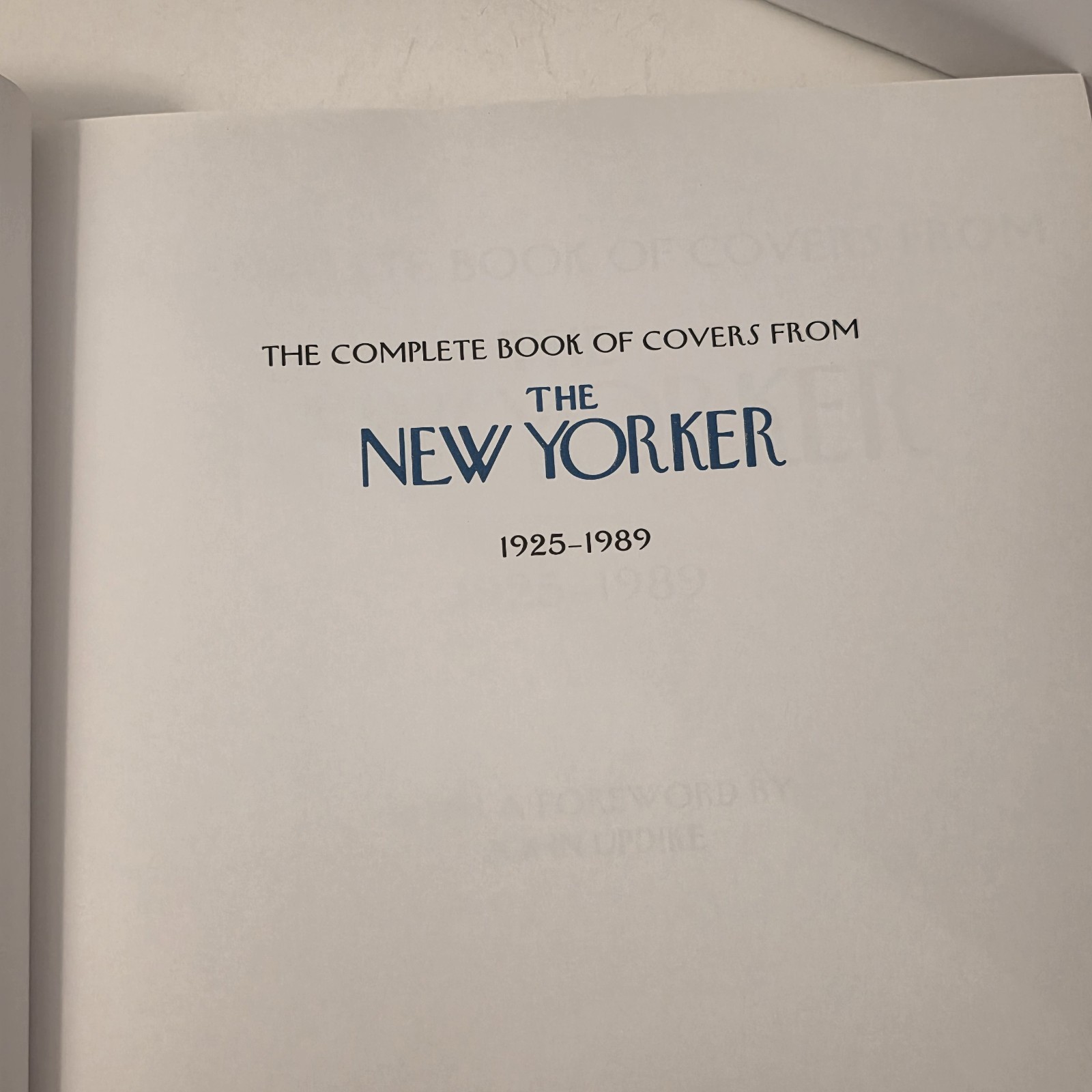 The Complete Book Of Covers From The New Yorker 1925-1989 Hardcover