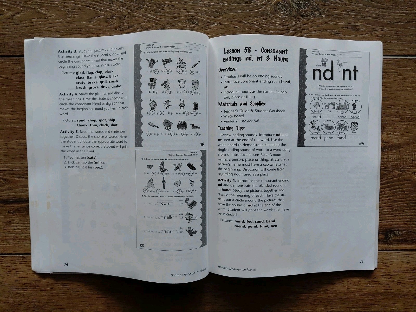Horizons Phonics & Reading Teachers Guides 1,2,3,4 K Alpha Omega Homeschool ED5