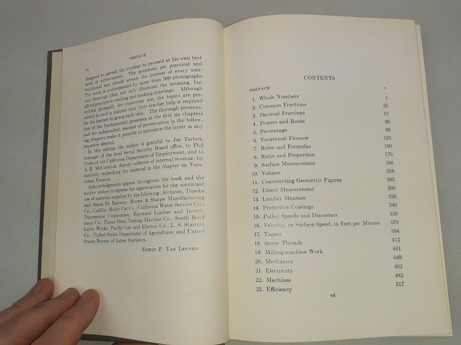 General Trade Mathematics Edwin P. VanLeuven 2nd Edition 1942 1952 Machinist
