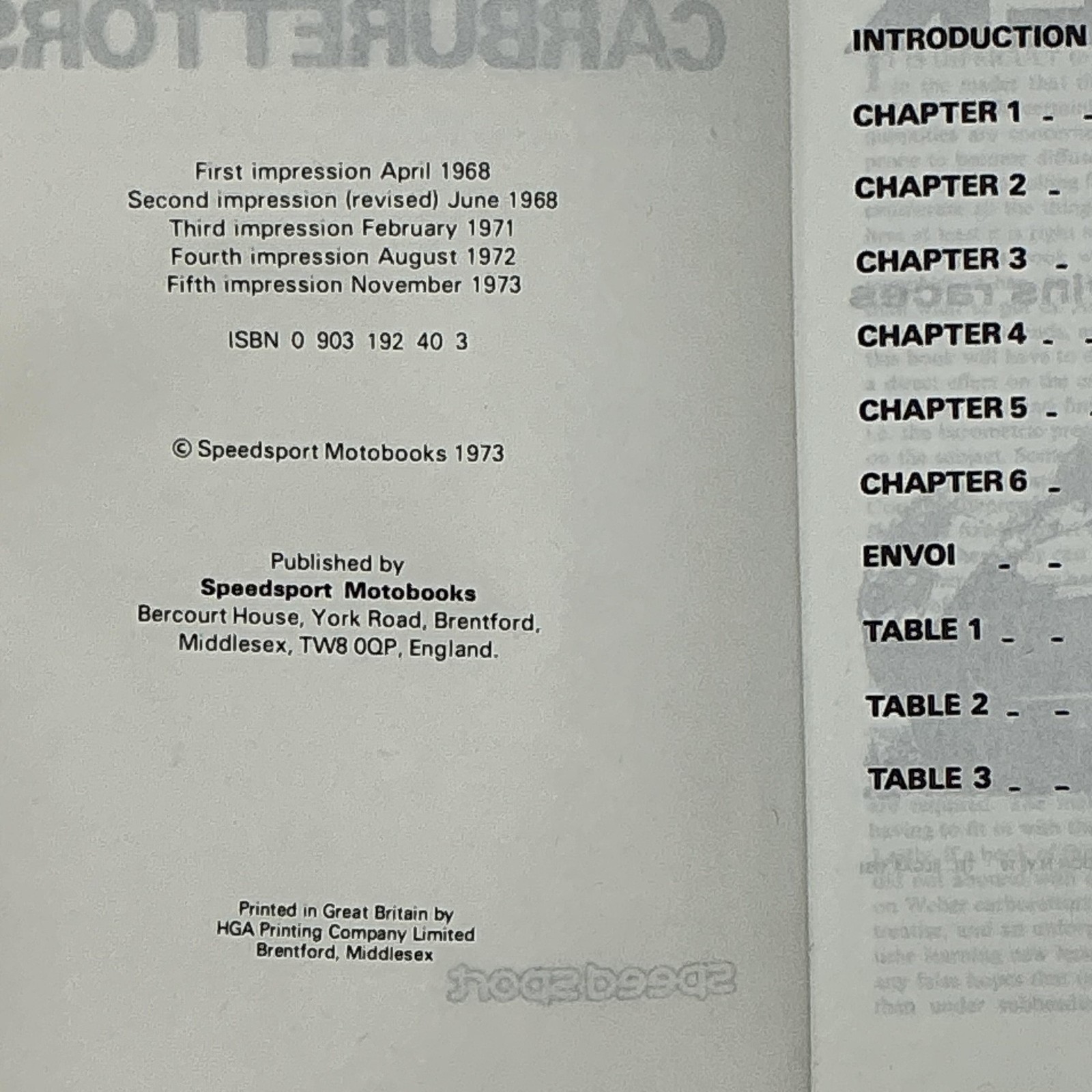 Vintage WEBER CARBURETTORS John Passini Paperback 1973 United Kingdom 2 Vols