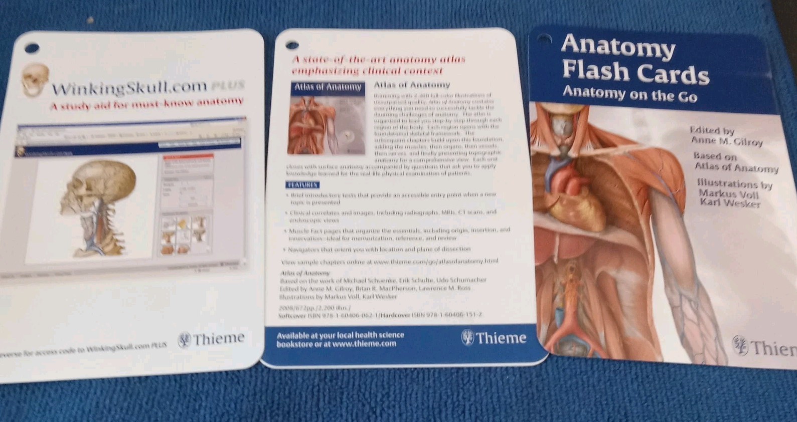 Anatomy Flash Cards by Anne M. Gilroy: Very Good Condition