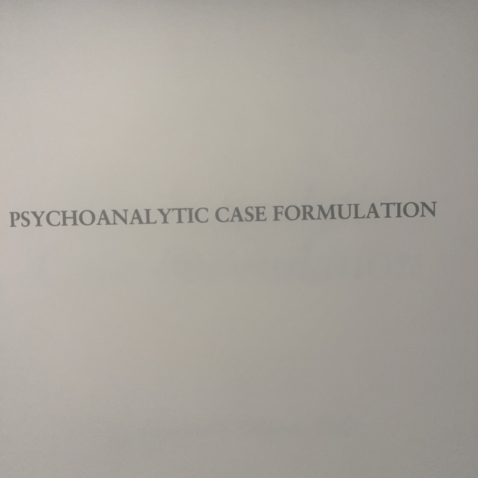 Psychoanalytic Case Formulation by Nancy McWilliams (1999, Hardcover)