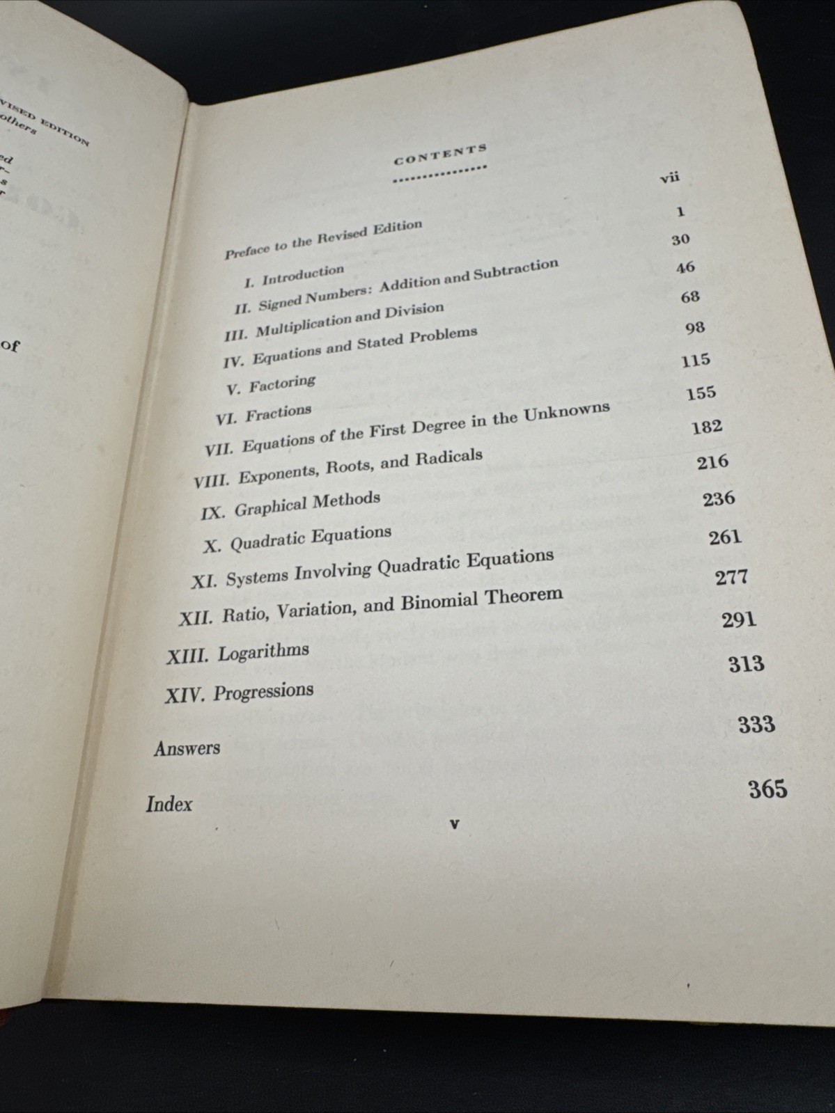 Intermediate Algebra For College Students 1940 Revised Edition Peterson
