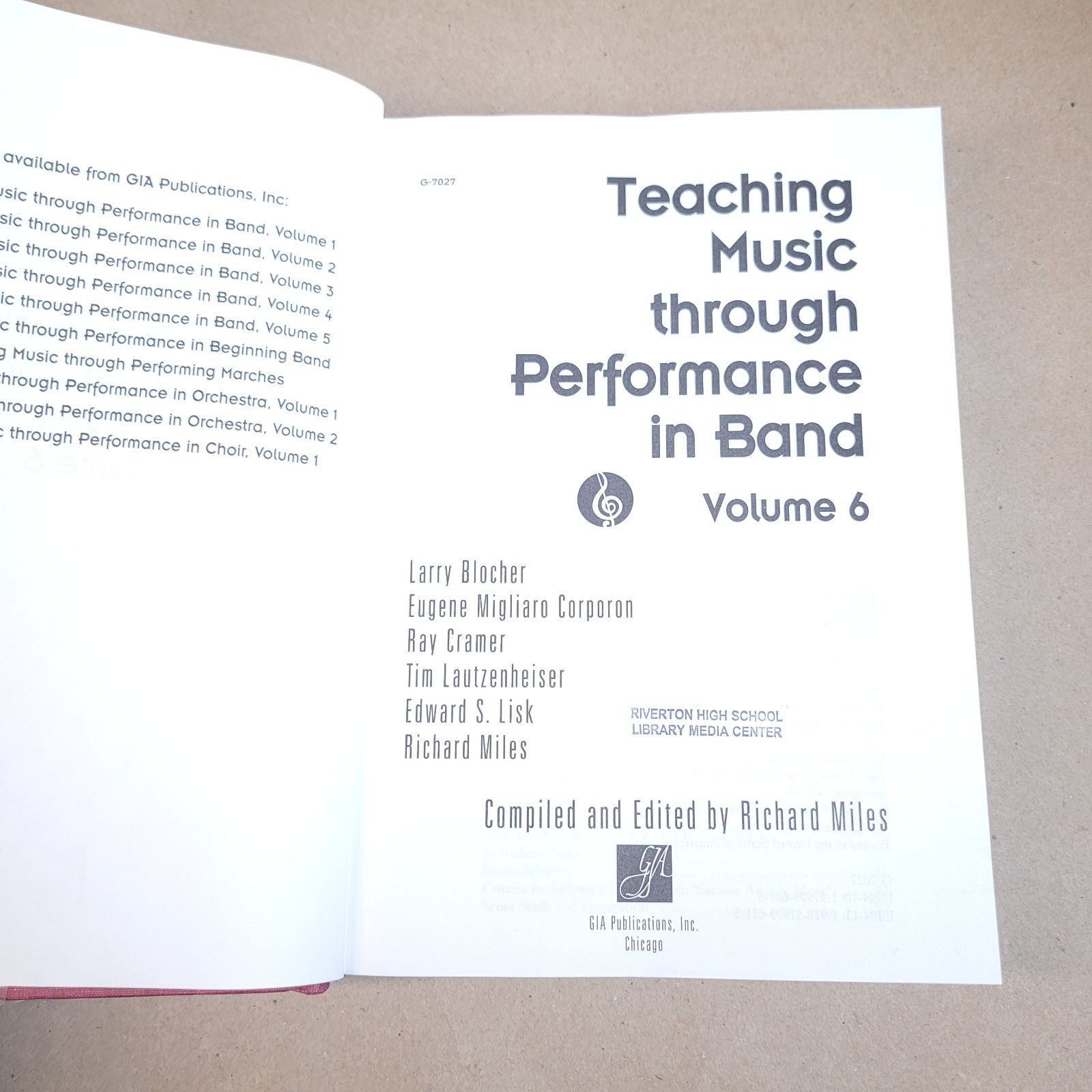 Teaching Music through Performance in Band Hardcover