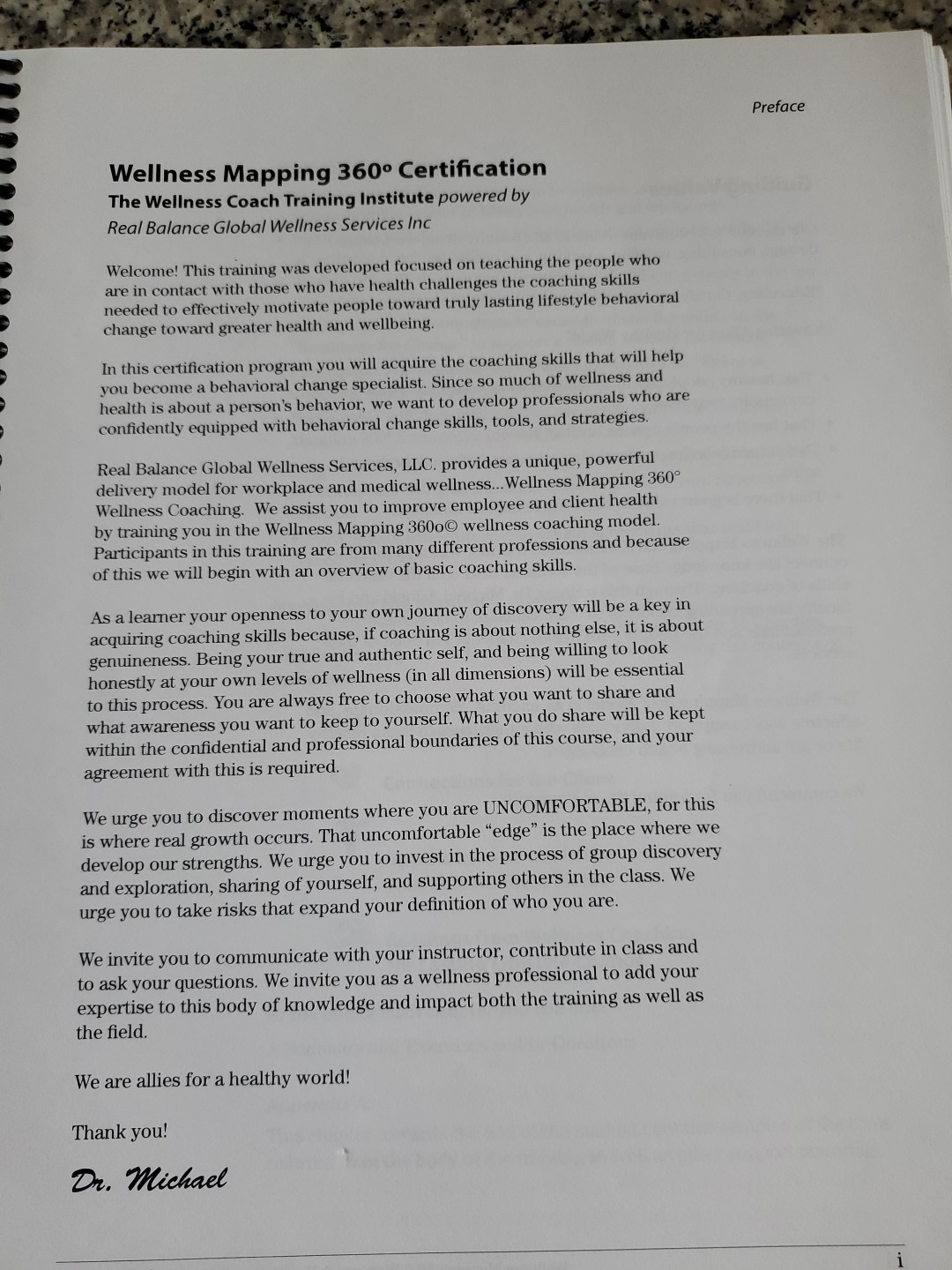 Health & Wellness Coach Certification Training Manual, 408 Pages, spiral-bound