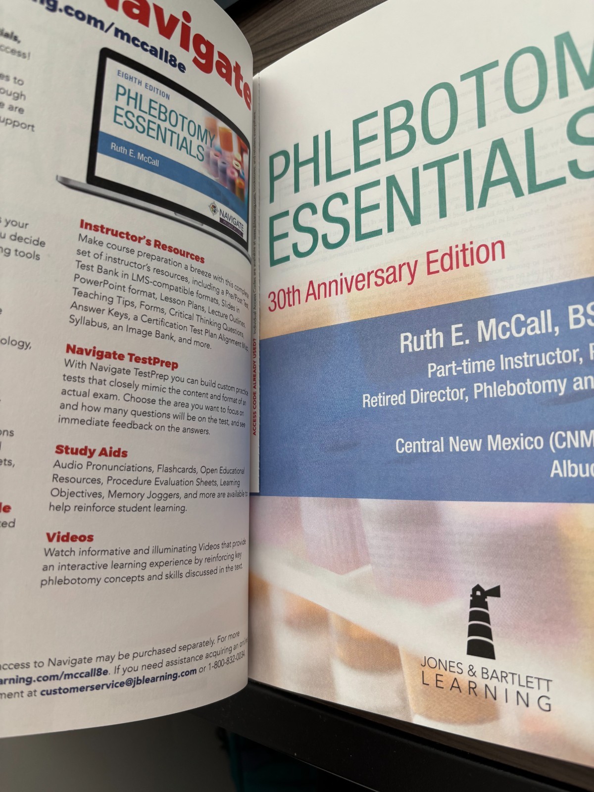 Phlebotomy Essentials by Ruth E. McCall 2023 – No Access Code Included