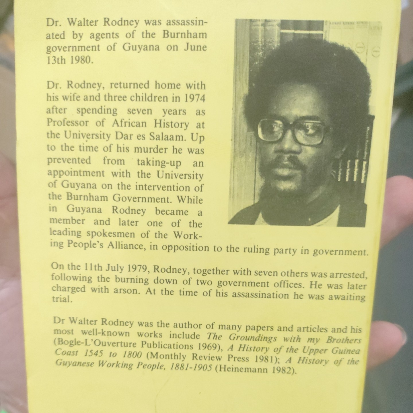 How Europe Underdeveloped Africa – Rodney, Walter VGC+! 1972 reprint 1983
